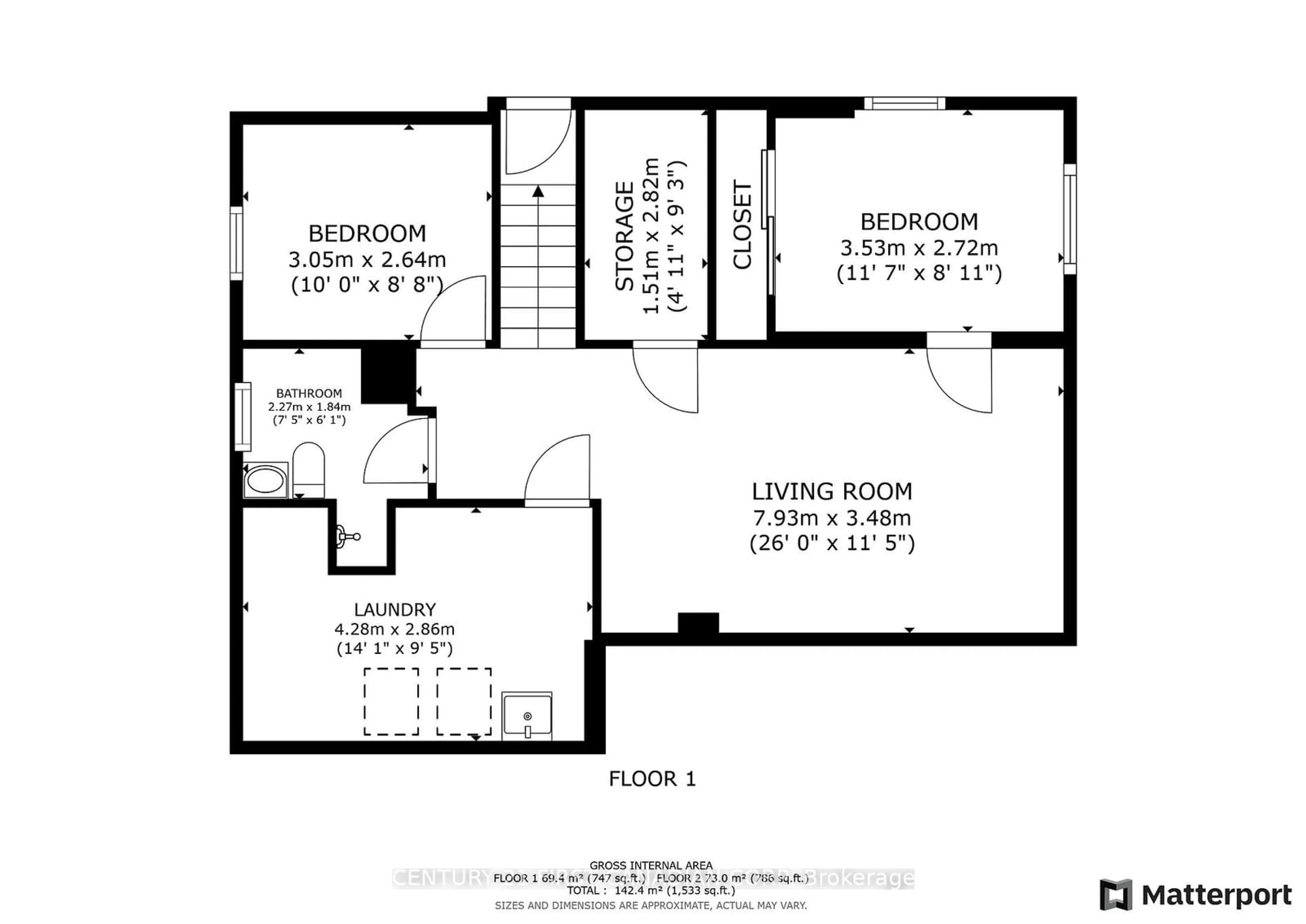 Floor plan for 74 Barker St, London Ontario N5Y 1X7