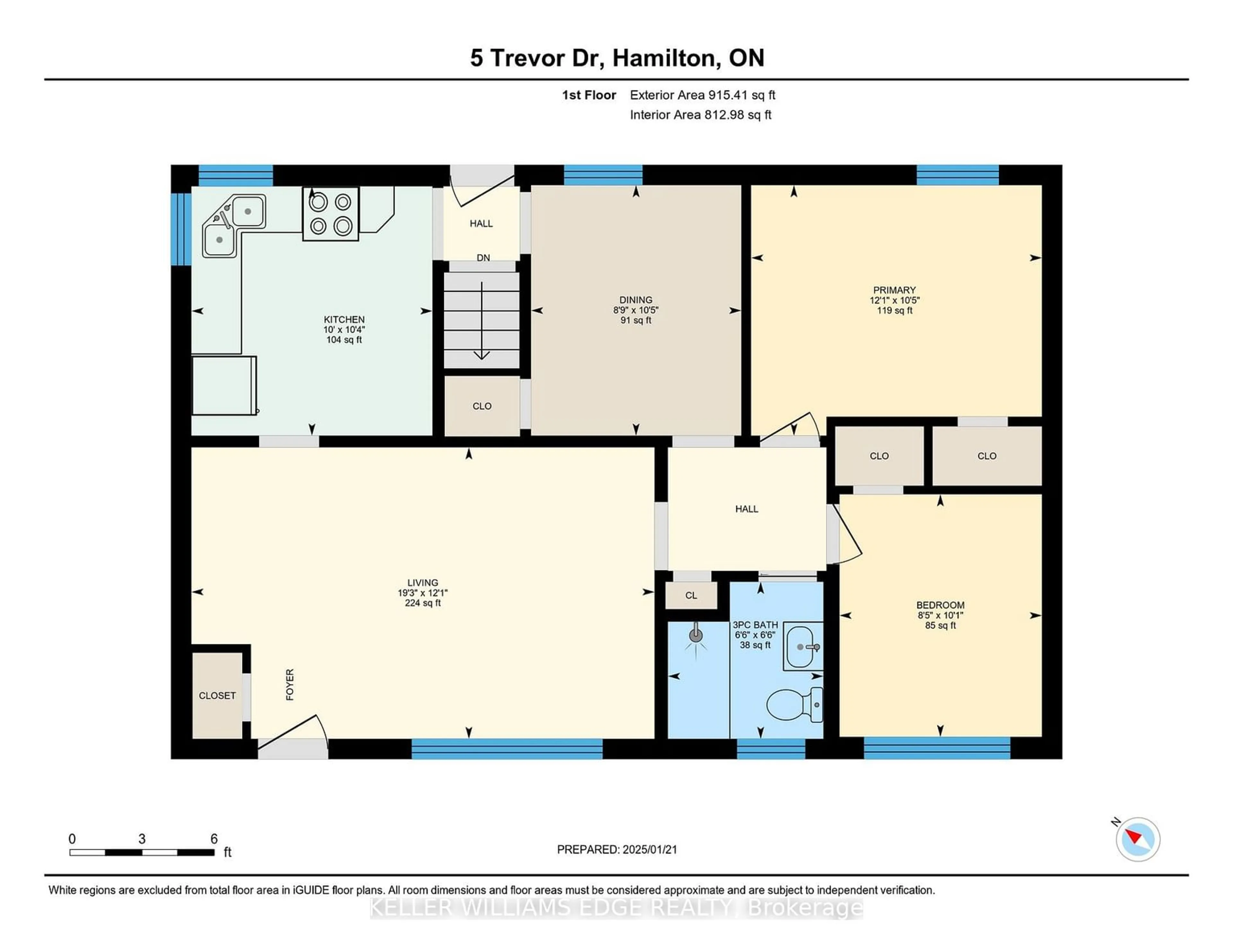 Floor plan for 5 Trevor Dr, Hamilton Ontario L8G 2P2