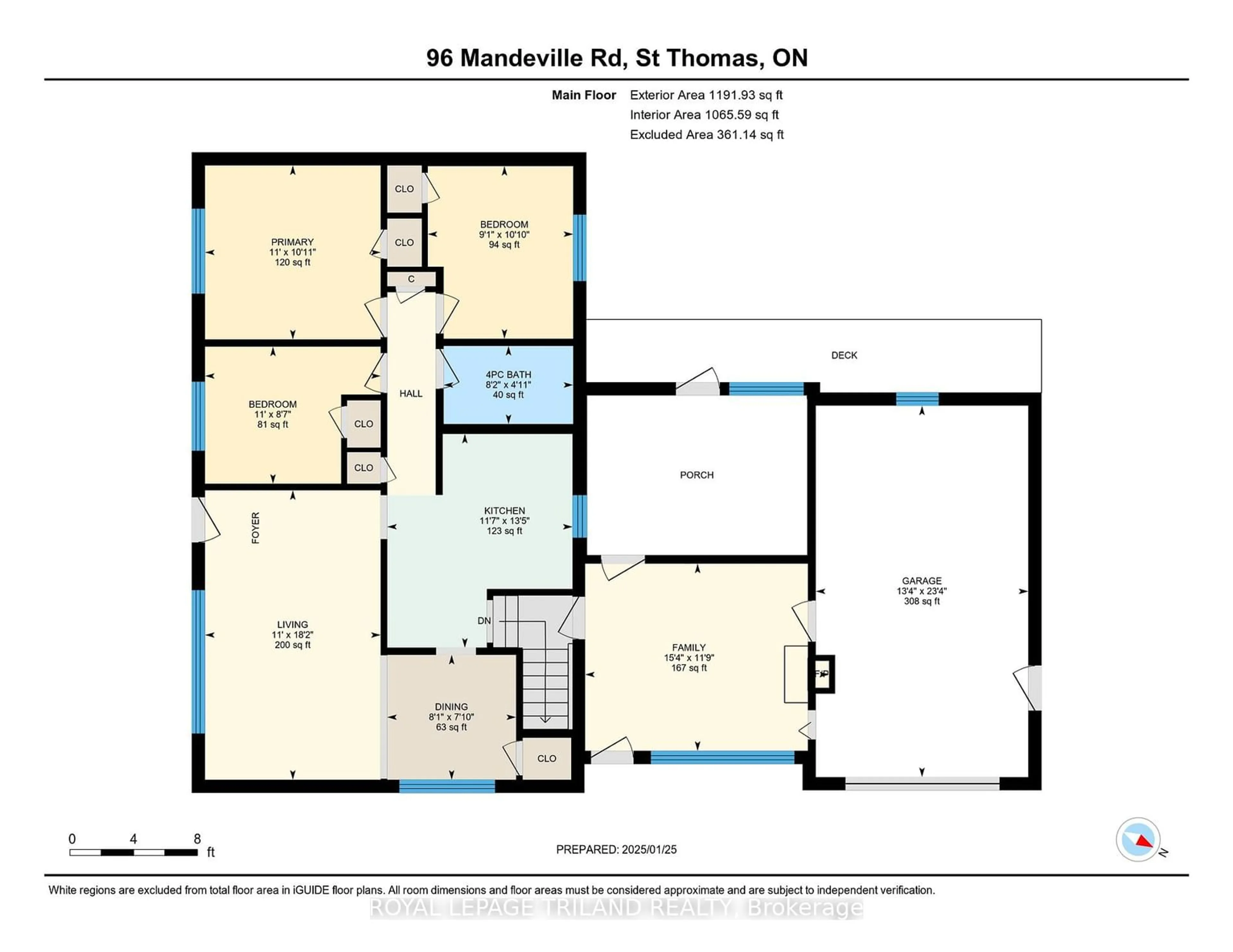 Floor plan for 96 Mandeville Rd, St. Thomas Ontario N5R 4J3