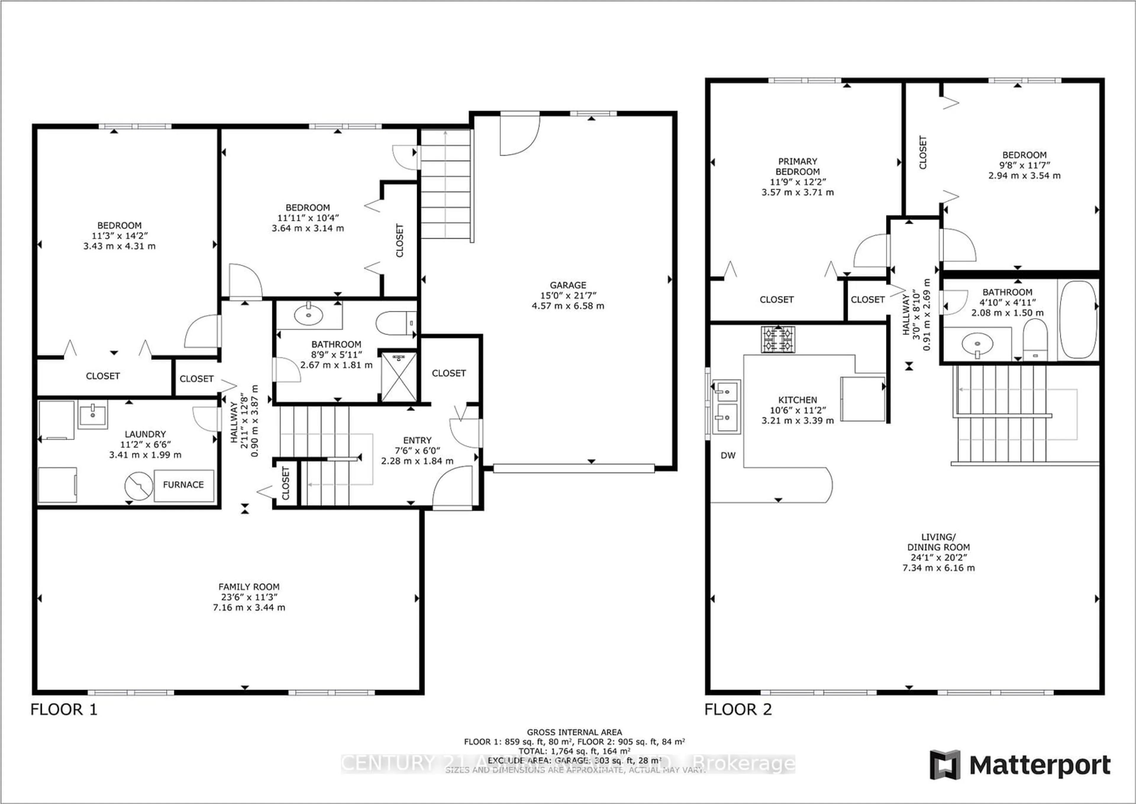 Floor plan for 134 Cockburn Cres, Pembroke Ontario K8A 8L9