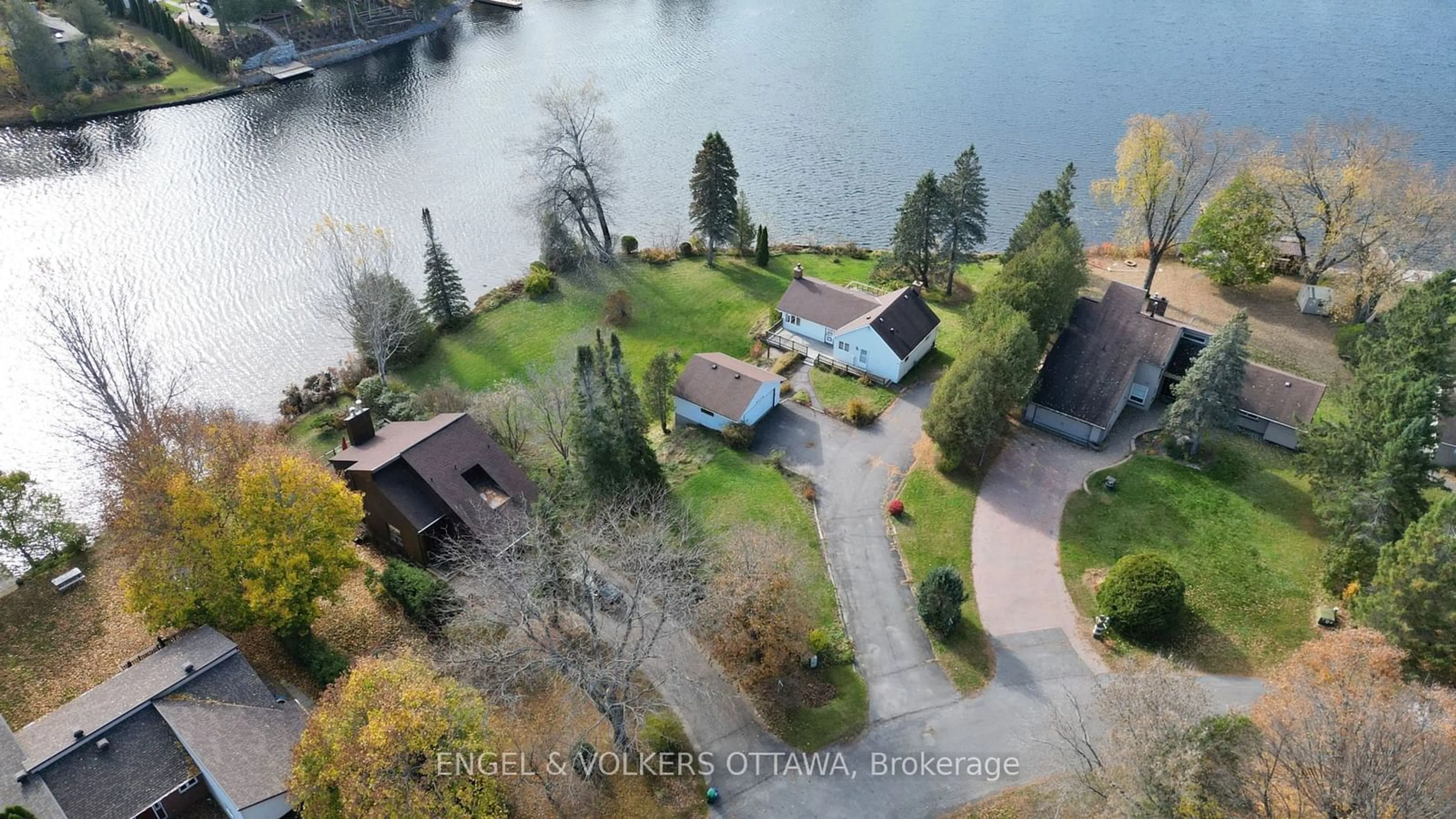 A pic from outside/outdoor area/front of a property/back of a property/a pic from drone, water/lake/river/ocean view for 5328 Kilby Lane, Manotick - Kars - Rideau Twp and Area Ontario K4M 1B4