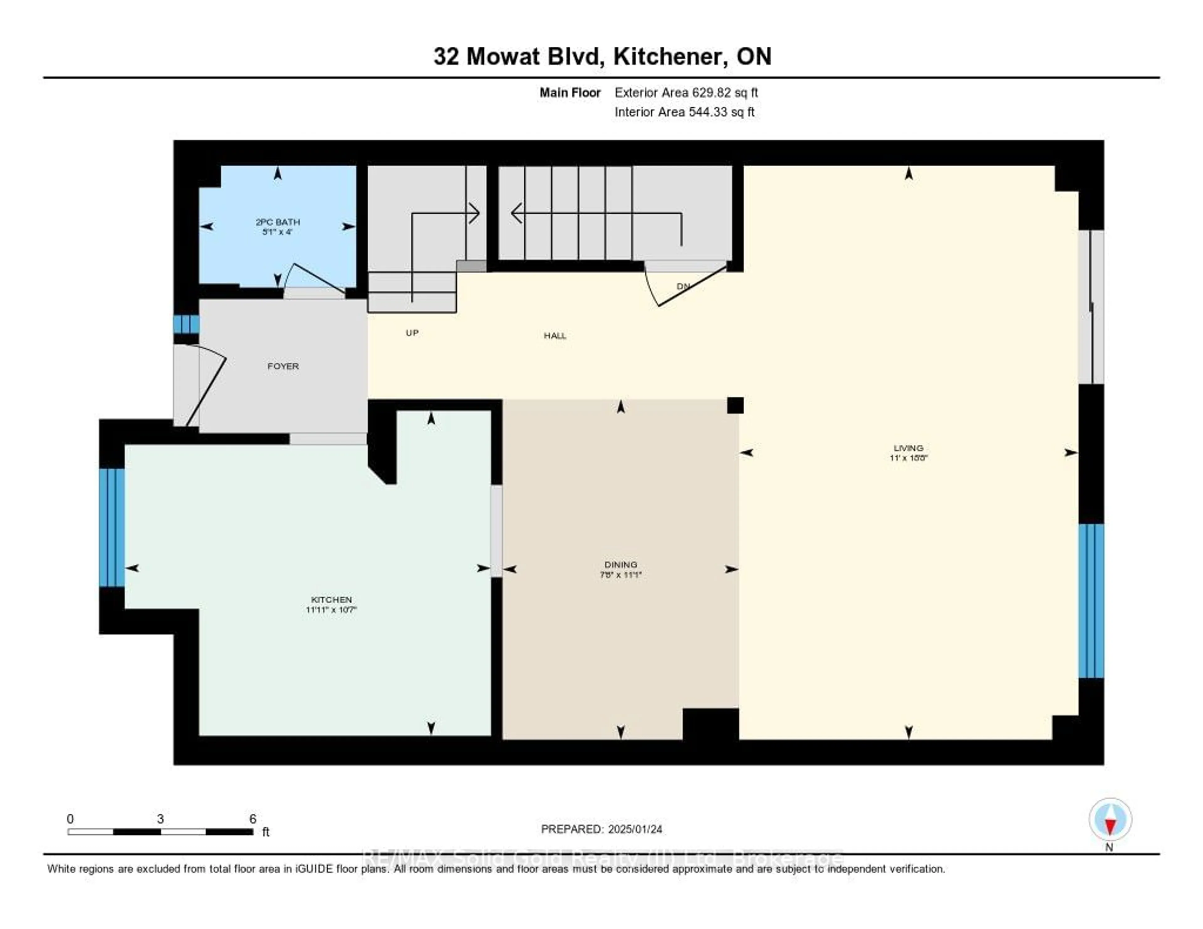 Floor plan for 32 Mowat Blvd #58, Kitchener Ontario N2E 1X4