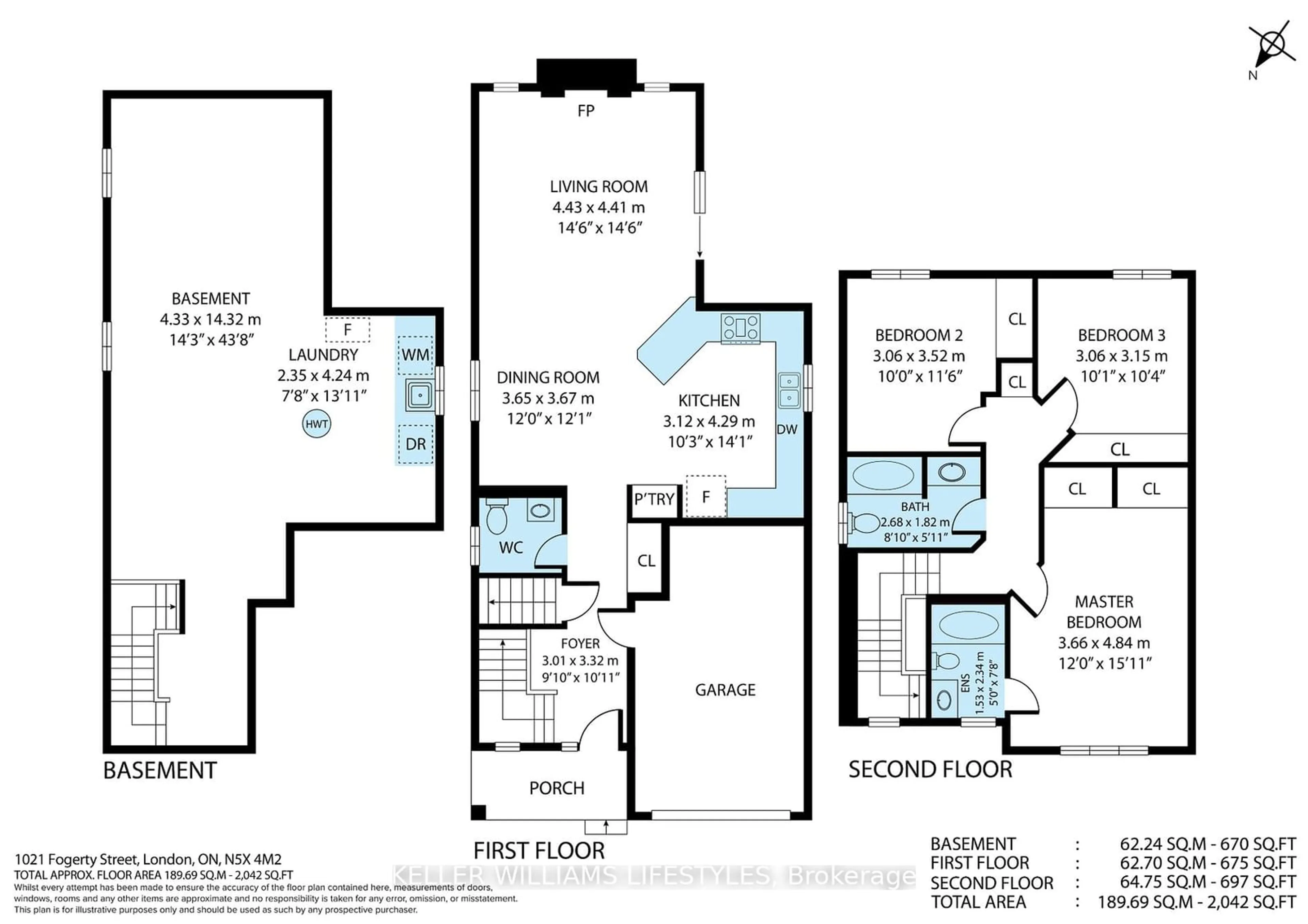 Floor plan for 1021 Fogerty St, London Ontario N5X 4M2