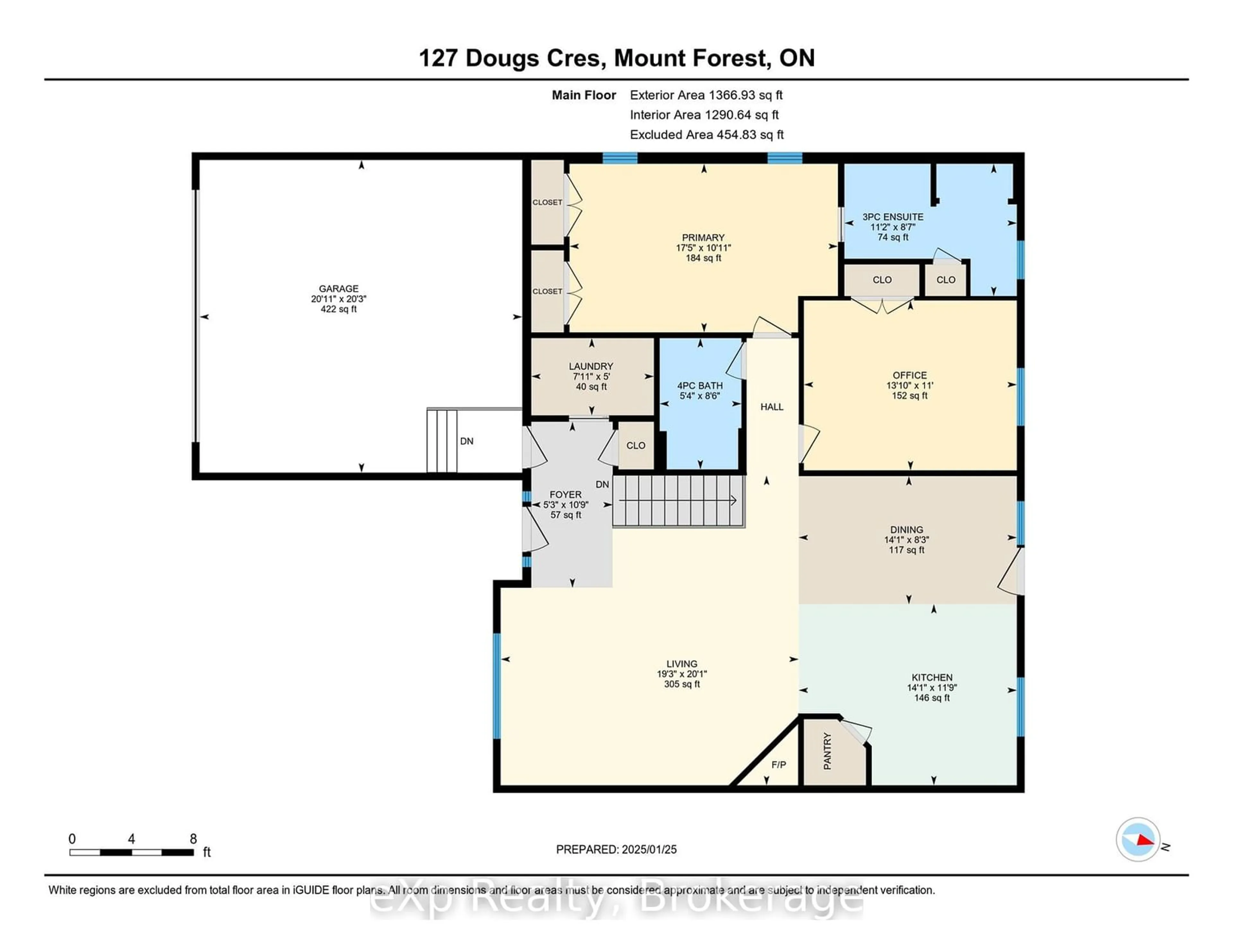 Floor plan for 127 DOUGS Cres, Wellington North Ontario N0G 2L4