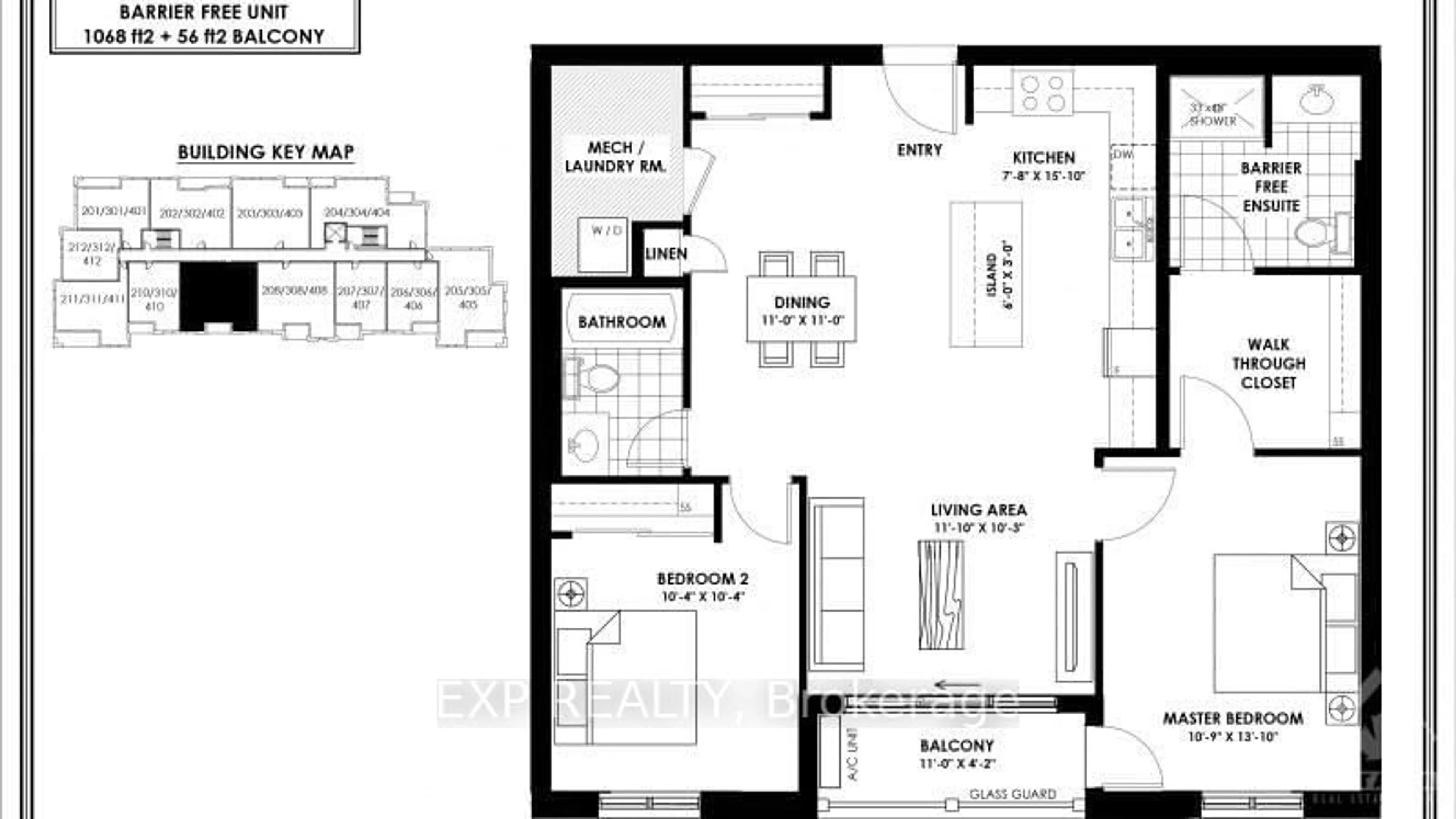 Floor plan for 615 Longfields Dr #409, Barrhaven Ontario K2J 6J3