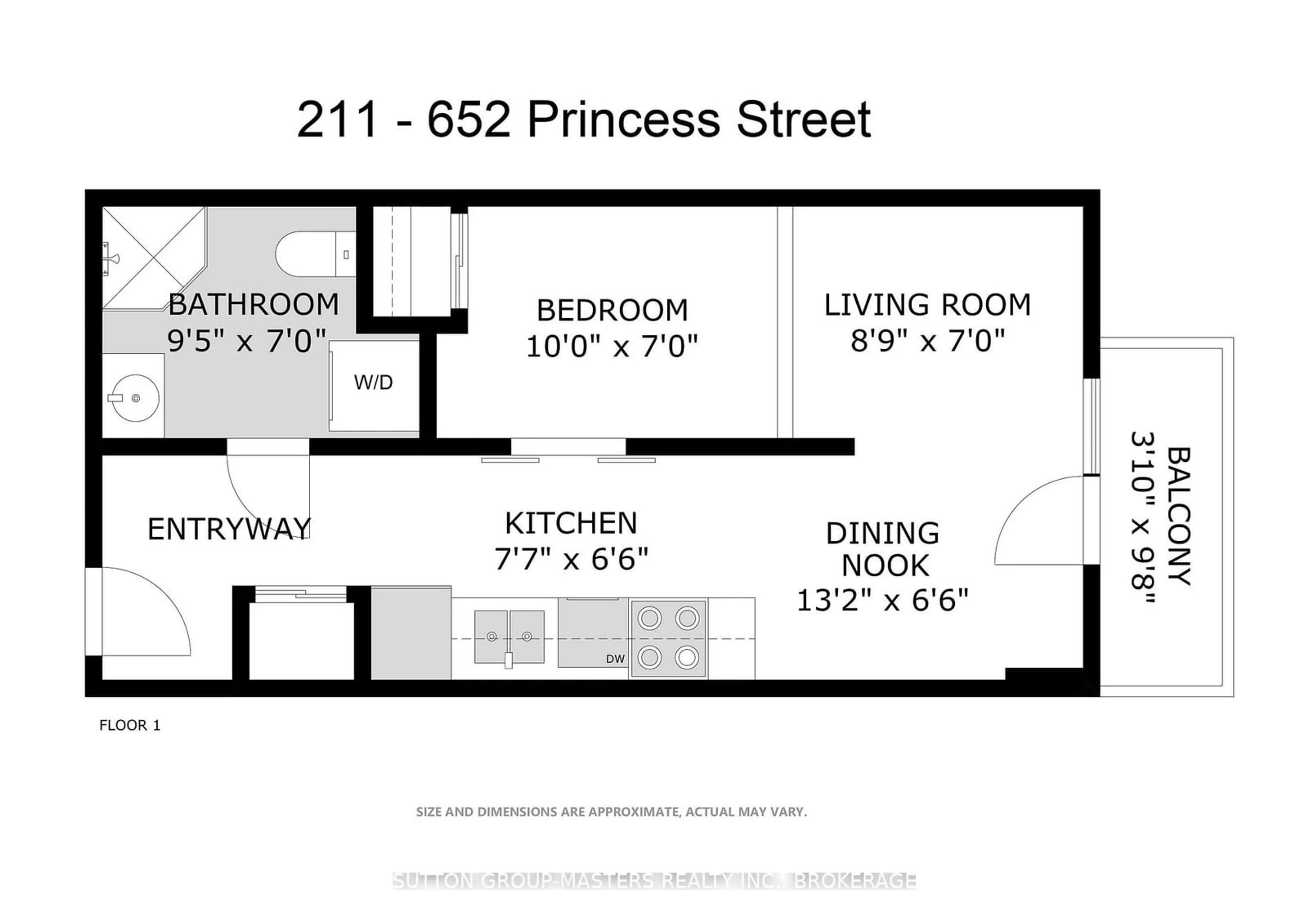 Floor plan for 652 Princess St #211, Kingston Ontario K7L 1E5