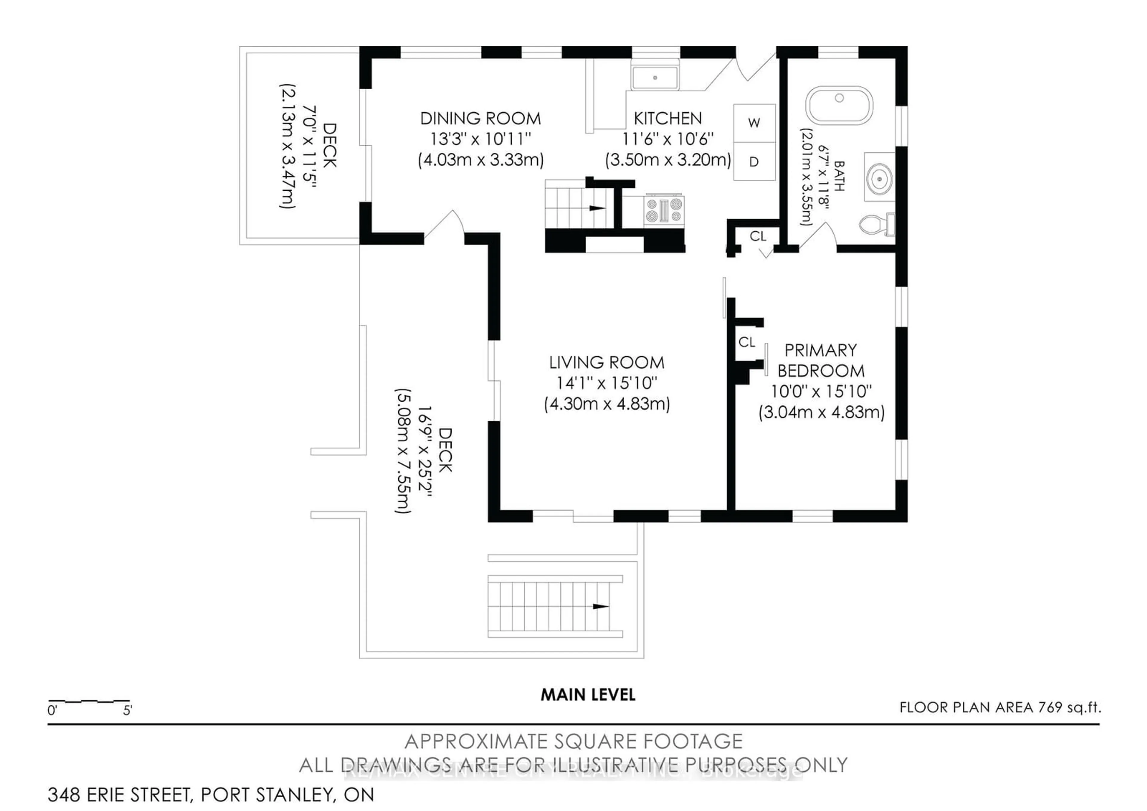 Floor plan for 348 Erie St, Central Elgin Ontario N5L 1E3