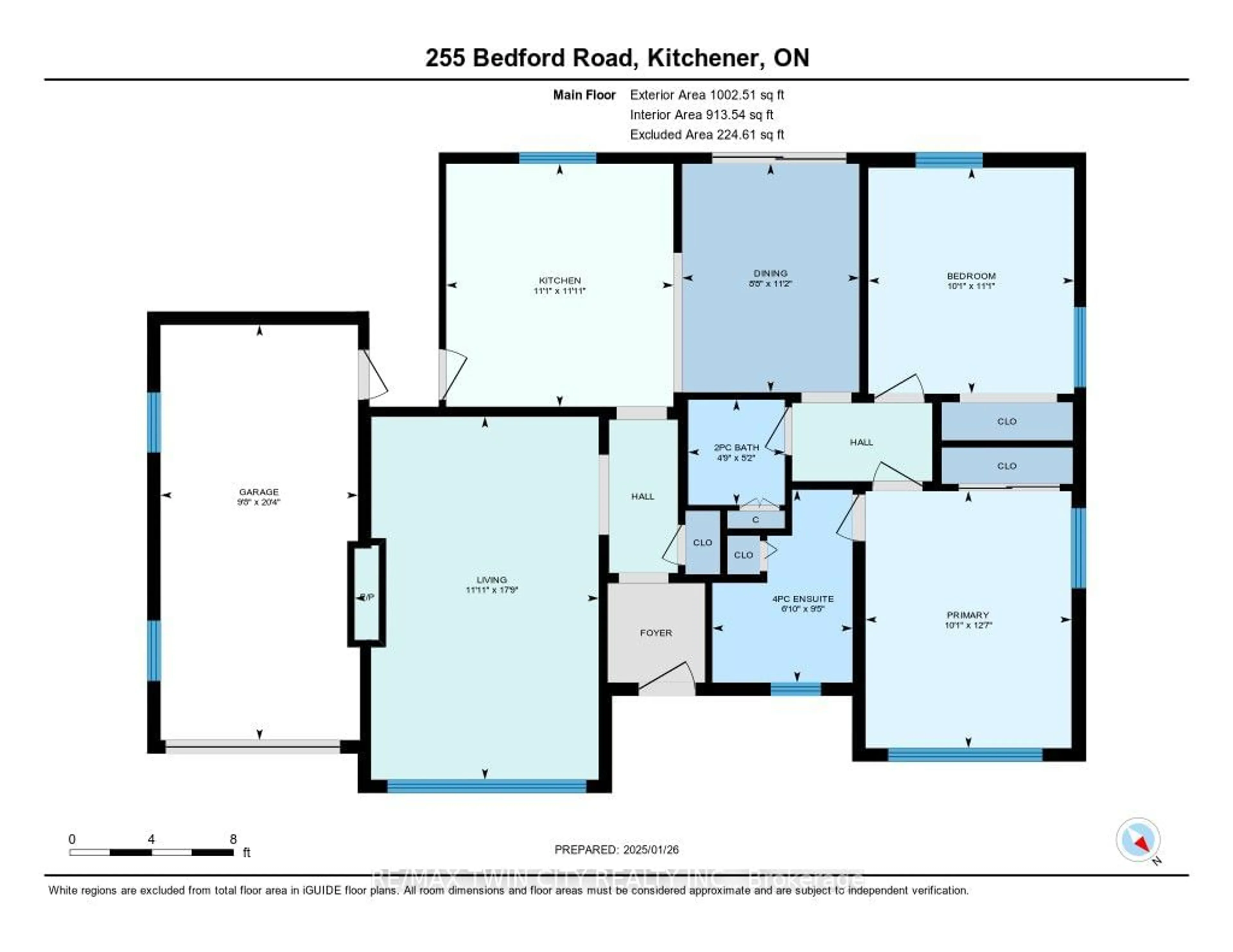 Floor plan for 255 Bedford Rd, Kitchener Ontario N2G 3A7