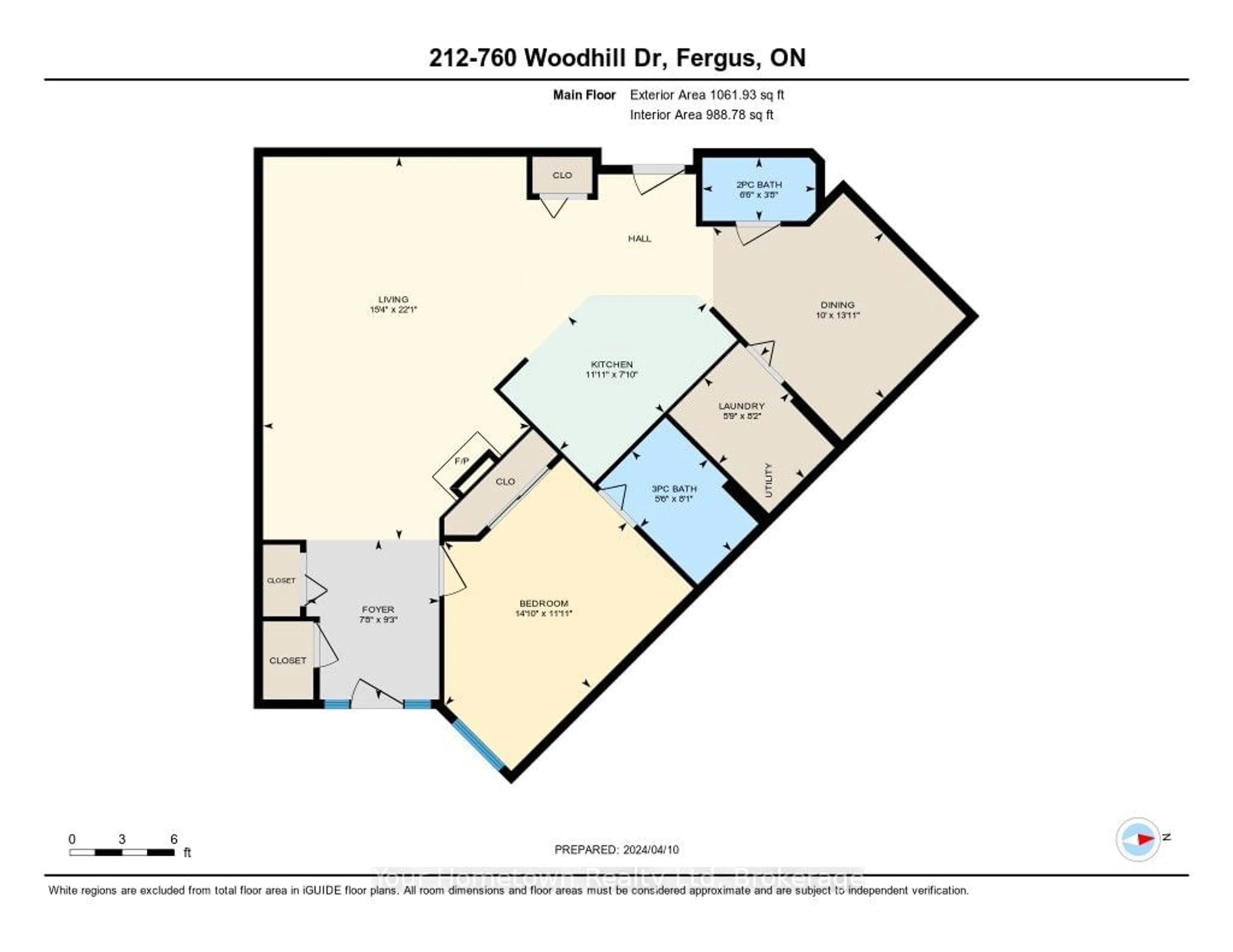 Floor plan for 760 WOODHILL Dr #212, Centre Wellington Ontario N1M 3W5