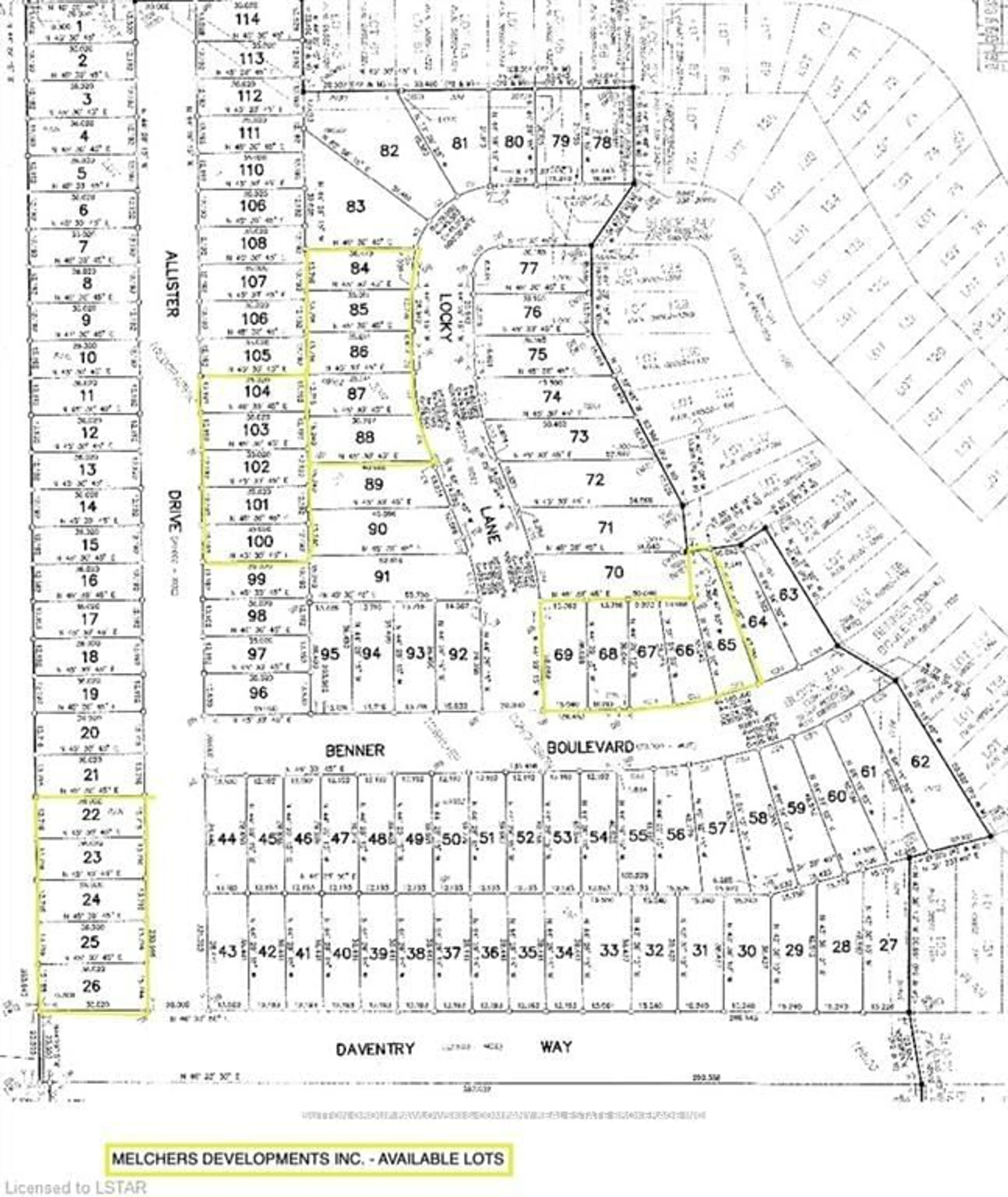 Picture of a map for 52 ALLISTER Dr #Lot#102, Middlesex Centre Ontario N0L 1R0