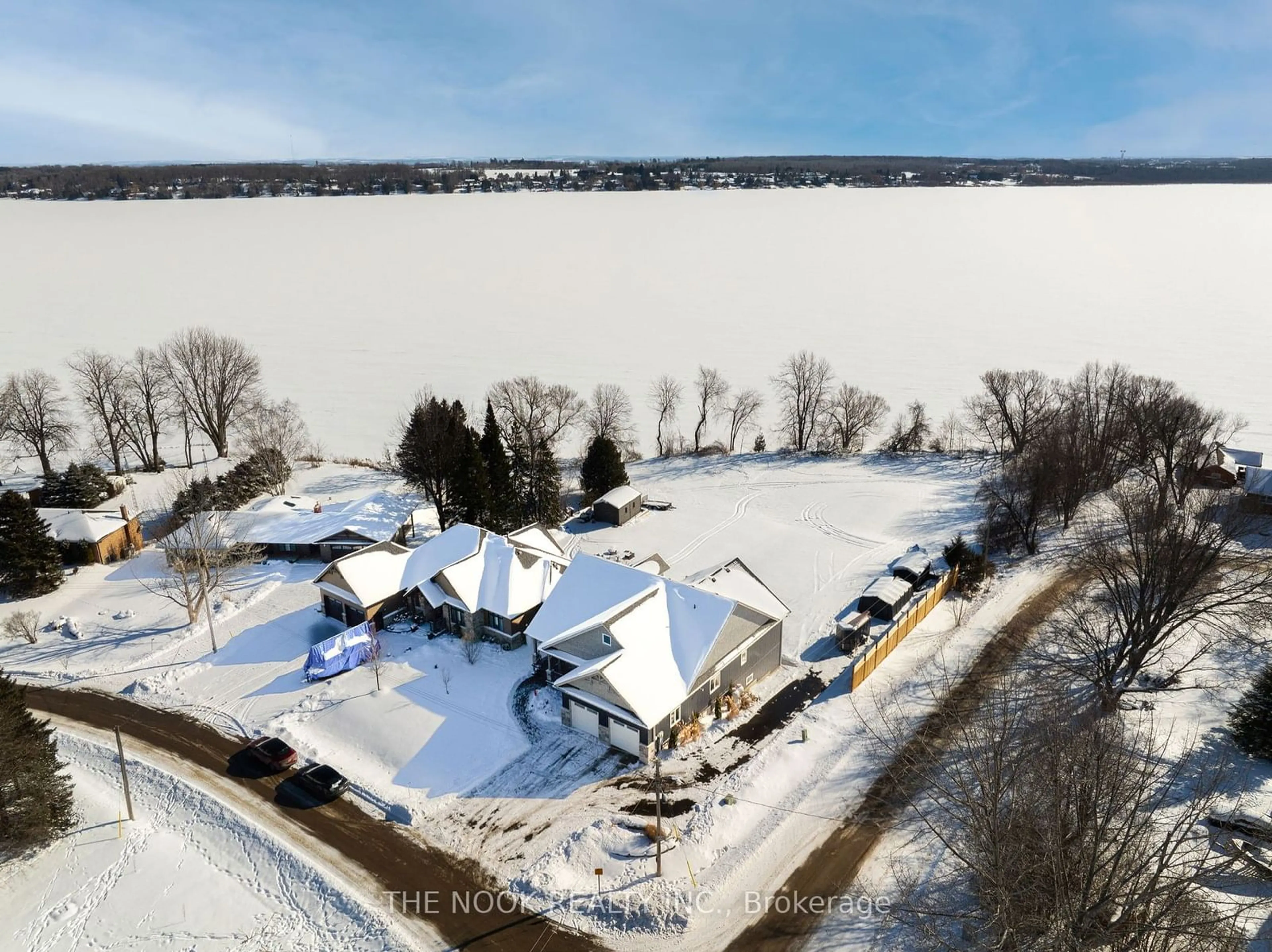 A pic from outside/outdoor area/front of a property/back of a property/a pic from drone, water/lake/river/ocean view for 2 Gilson Pt Place Pl, Kawartha Lakes Ontario K0M 2C0