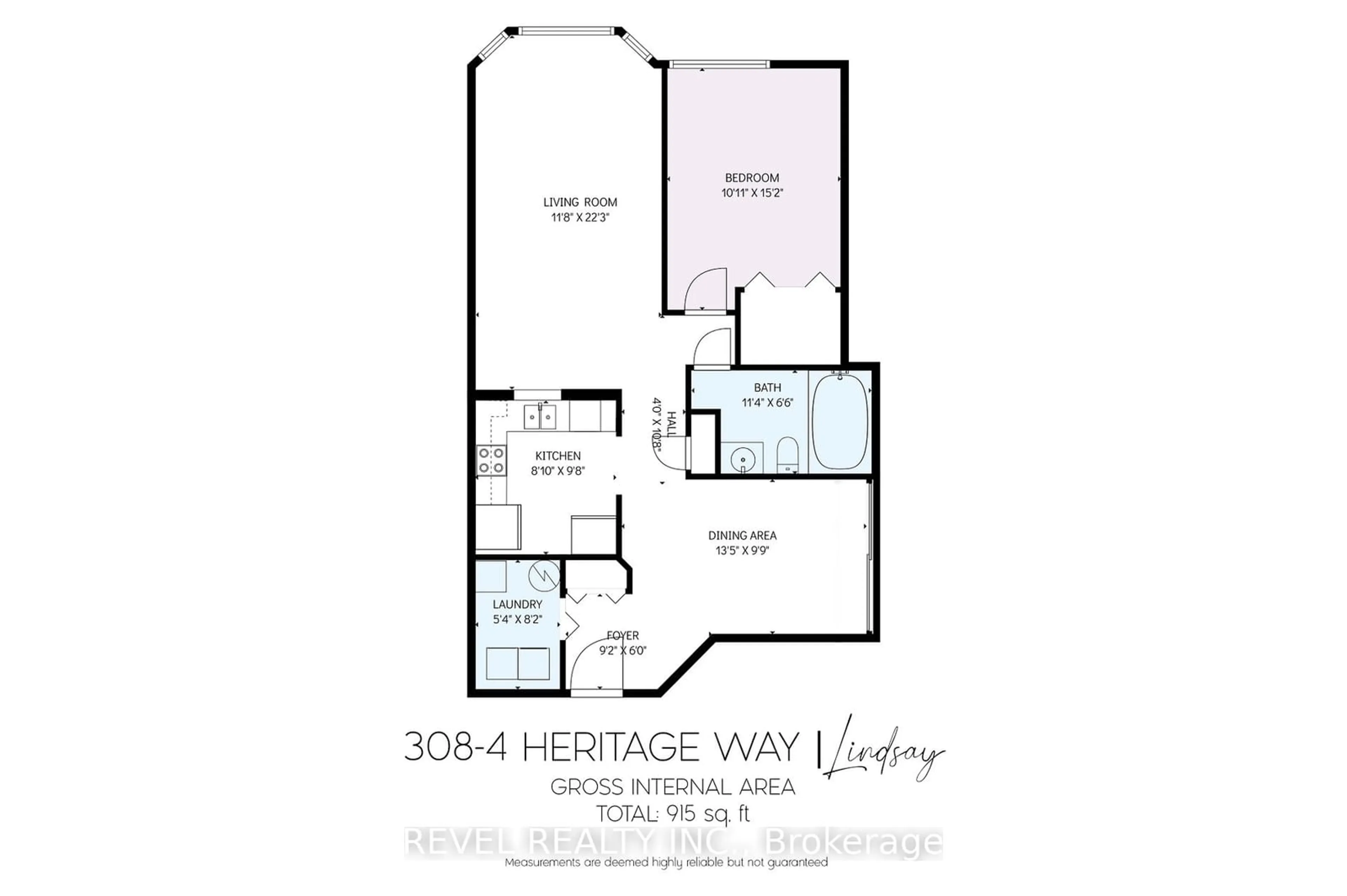 Floor plan for 4 Heritage Way #308, Kawartha Lakes Ontario K9V 5Z2