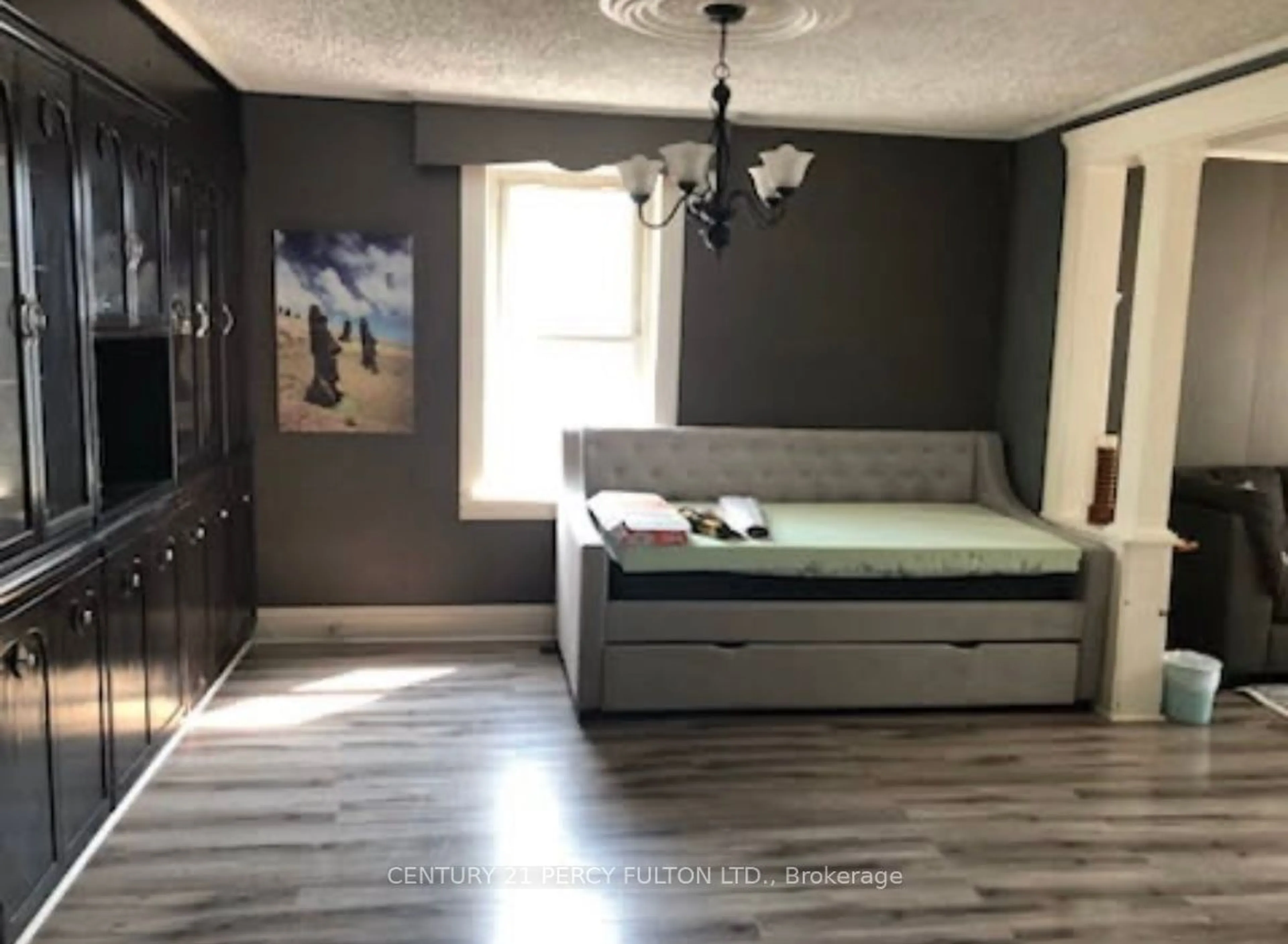 Bedroom with bed, wood/laminate floor for 25 Burwash St, Arnprior Ontario K7S 1V1