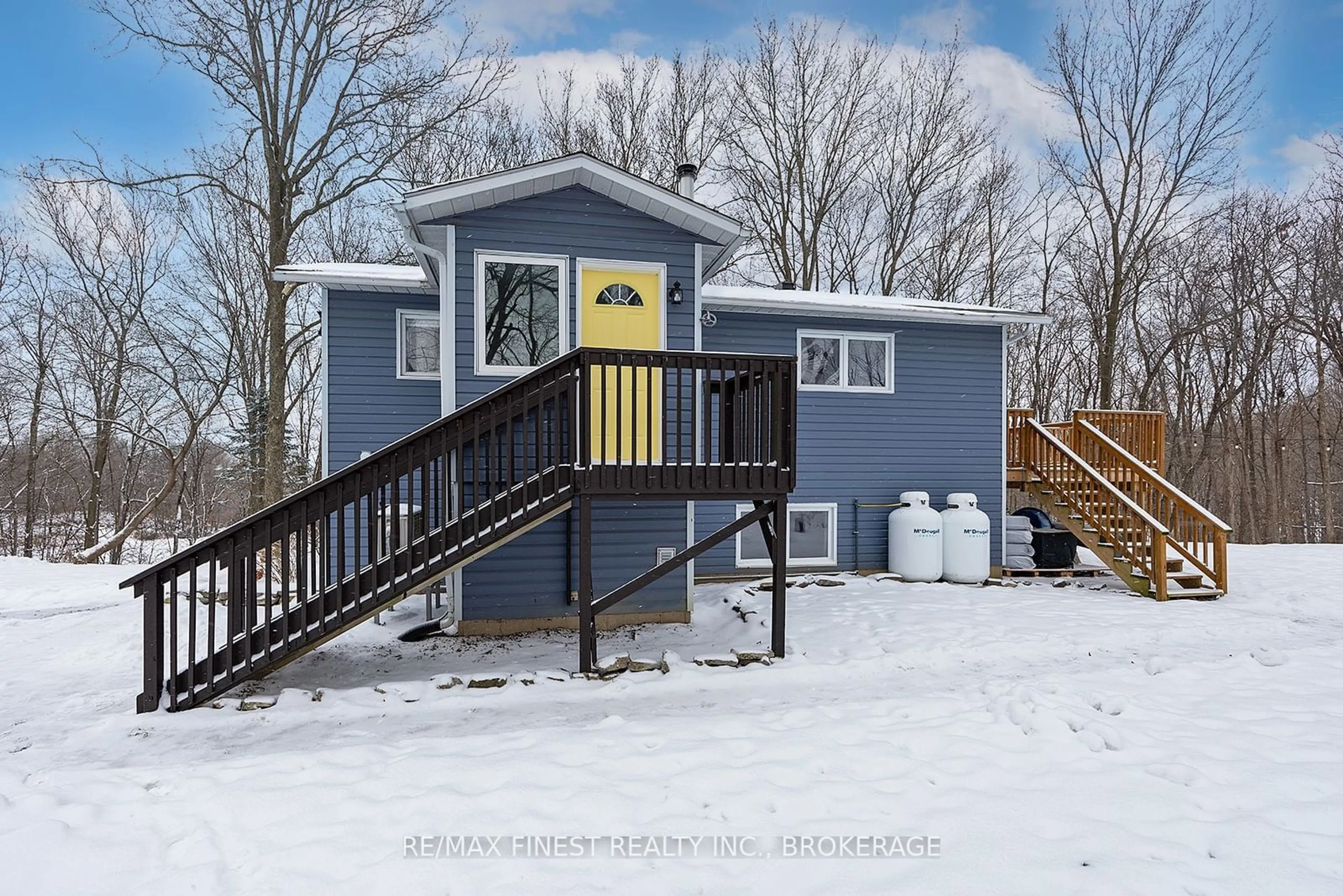 Home with vinyl exterior material, street for 2997 Bear Creek Rd, South Frontenac Ontario K0H 1X0