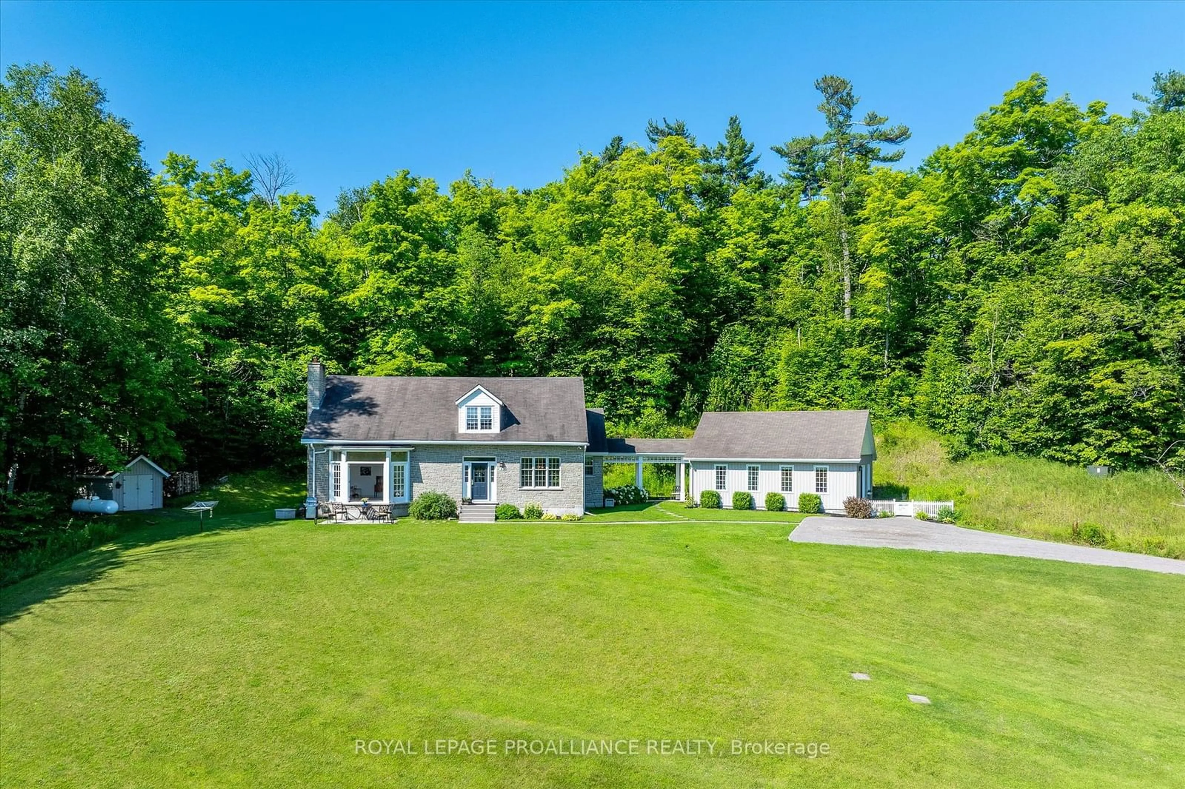 A pic from outside/outdoor area/front of a property/back of a property/a pic from drone, water/lake/river/ocean view for 582 River Rd, Asphodel-Norwood Ontario K0L 1Y0