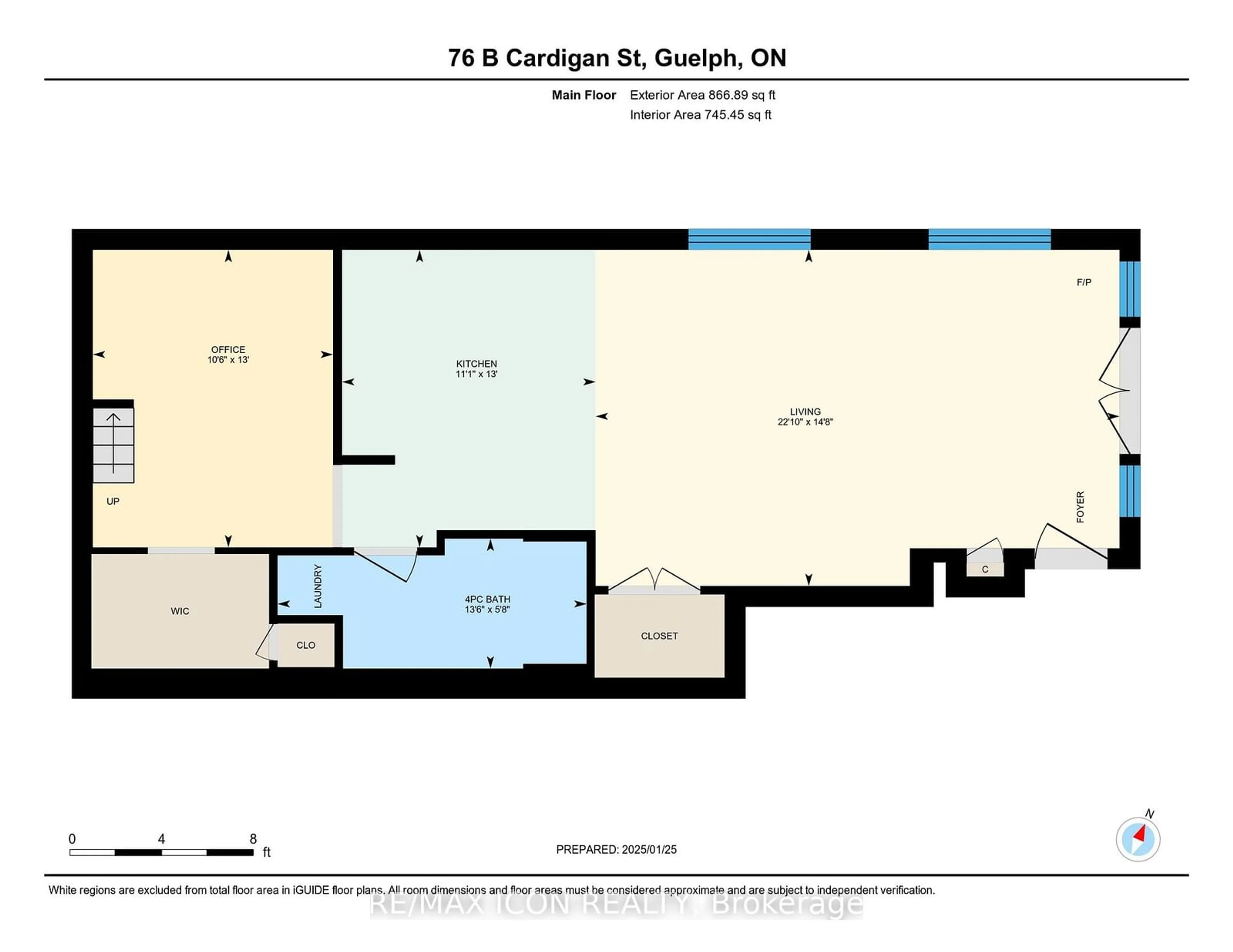 Floor plan for 76B Cardigan St, Guelph Ontario N1H 0A4