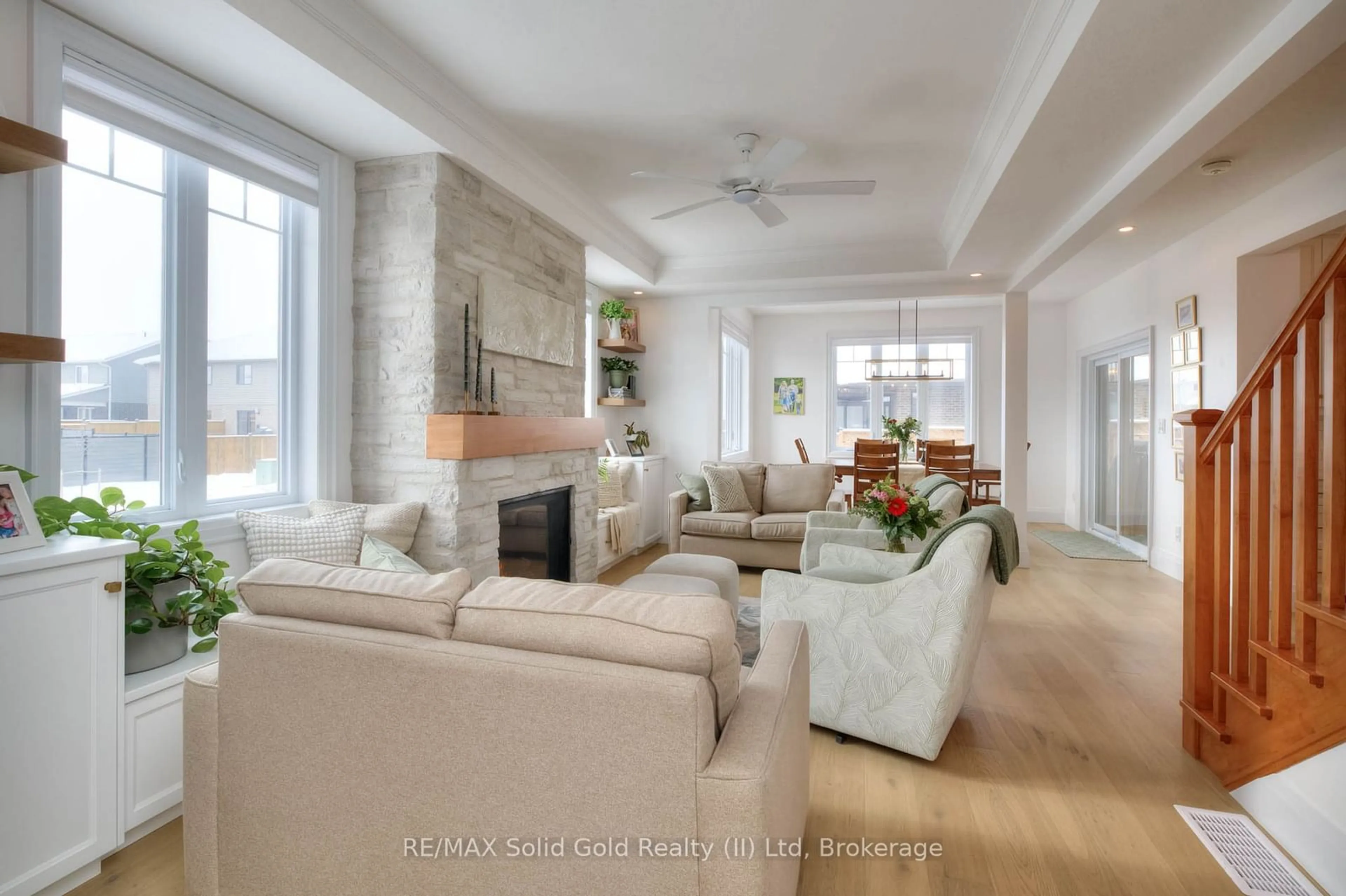 Living room with furniture, ceramic/tile floor for 88 Weymouth St, Woolwich Ontario N3B 0E3