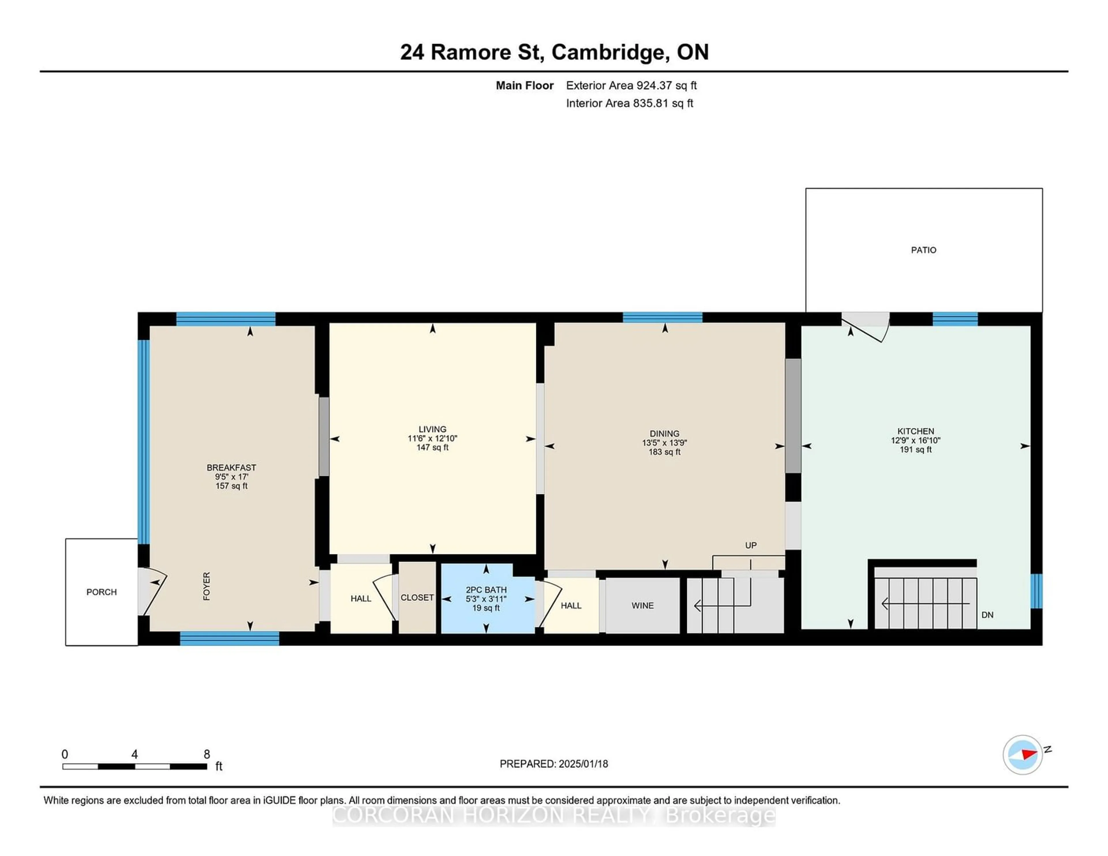 Floor plan for 24 Ramore St, Cambridge Ontario N1S 2P8