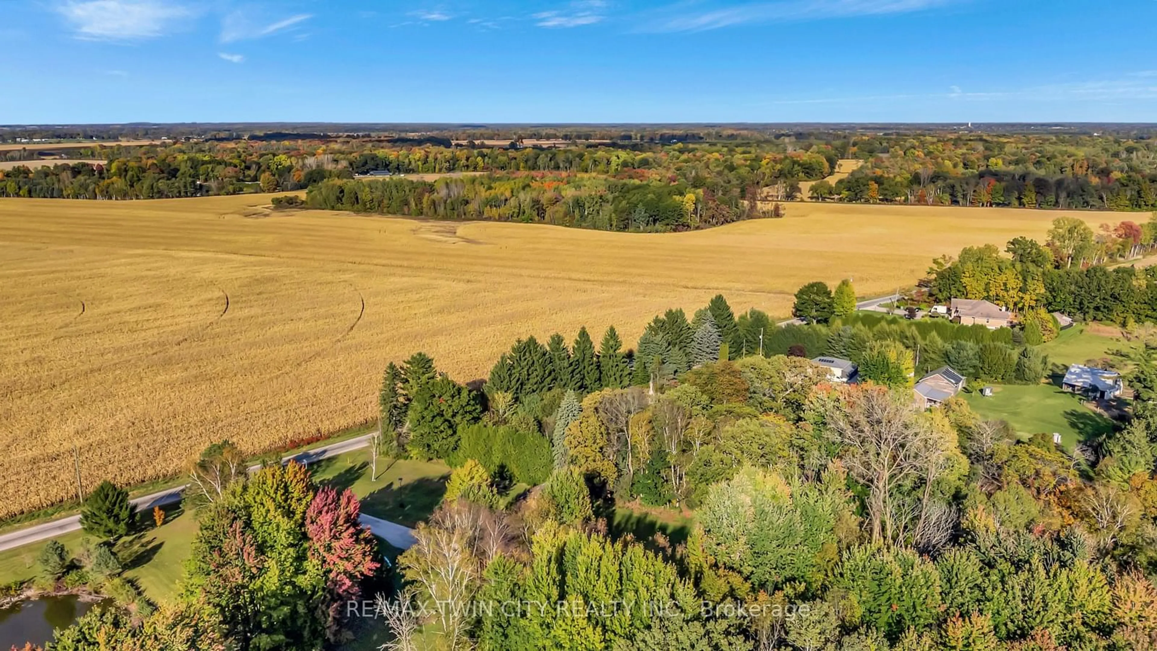 A pic from outside/outdoor area/front of a property/back of a property/a pic from drone, forest/trees view for 1026 2nd Concession RD STR Rd, Norfolk Ontario N4B 2W6