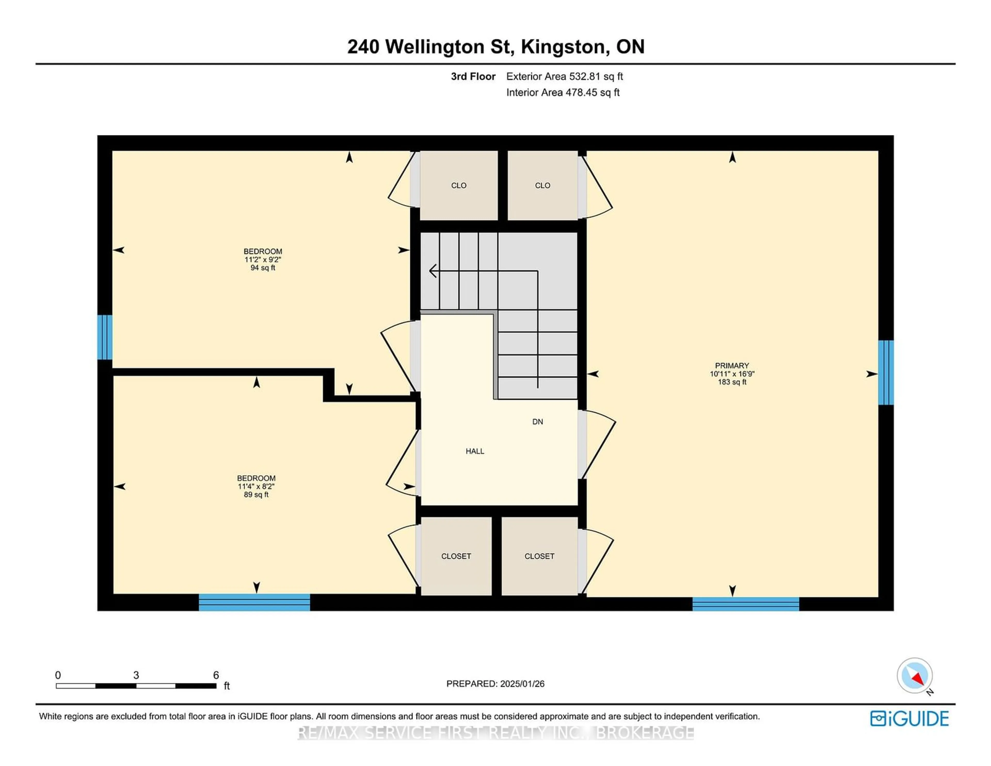 Floor plan for 240 Wellington St, Kingston Ontario K7K 2Y8