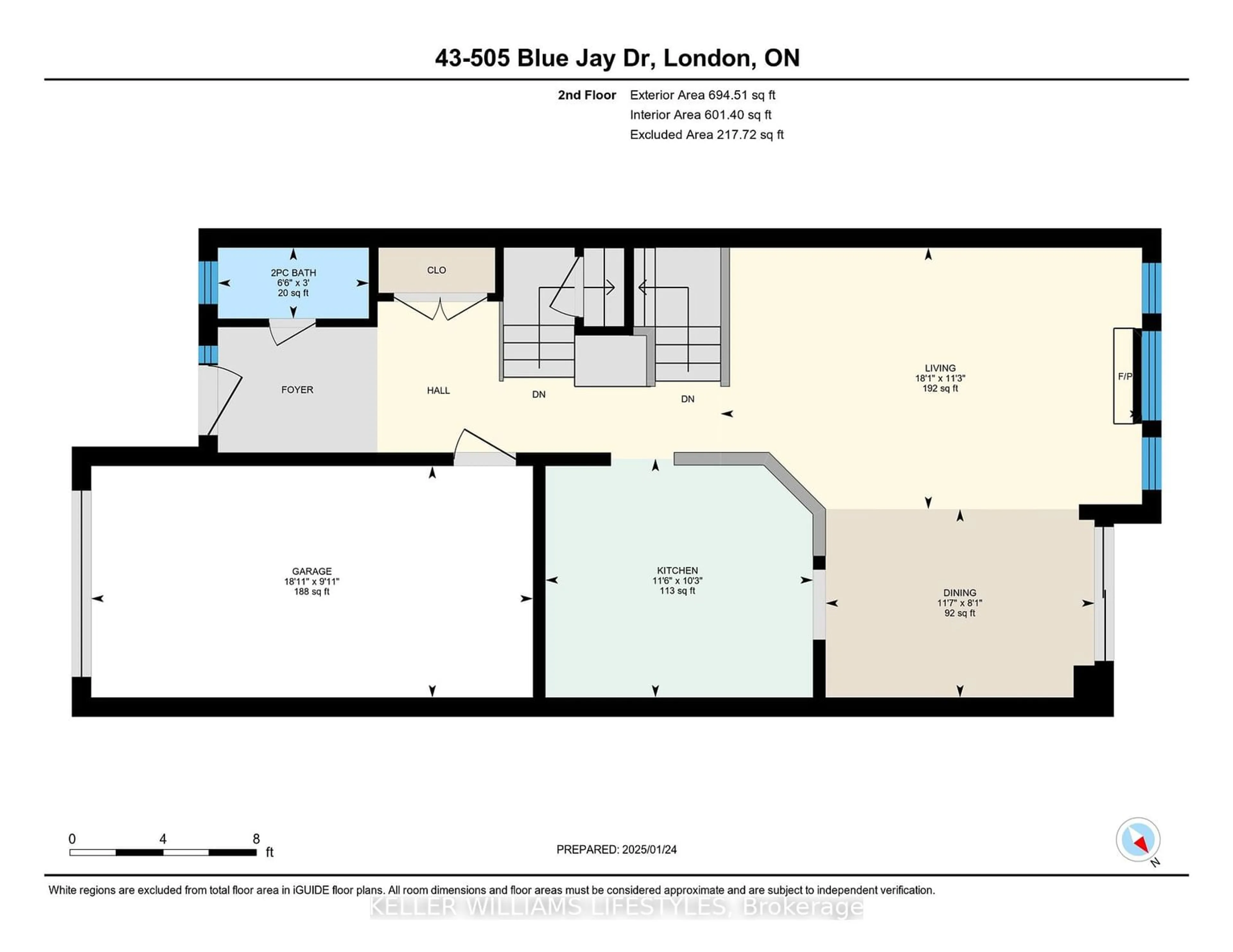 Floor plan for 505 Blue Jay Dr #43, London Ontario N5X 4K7