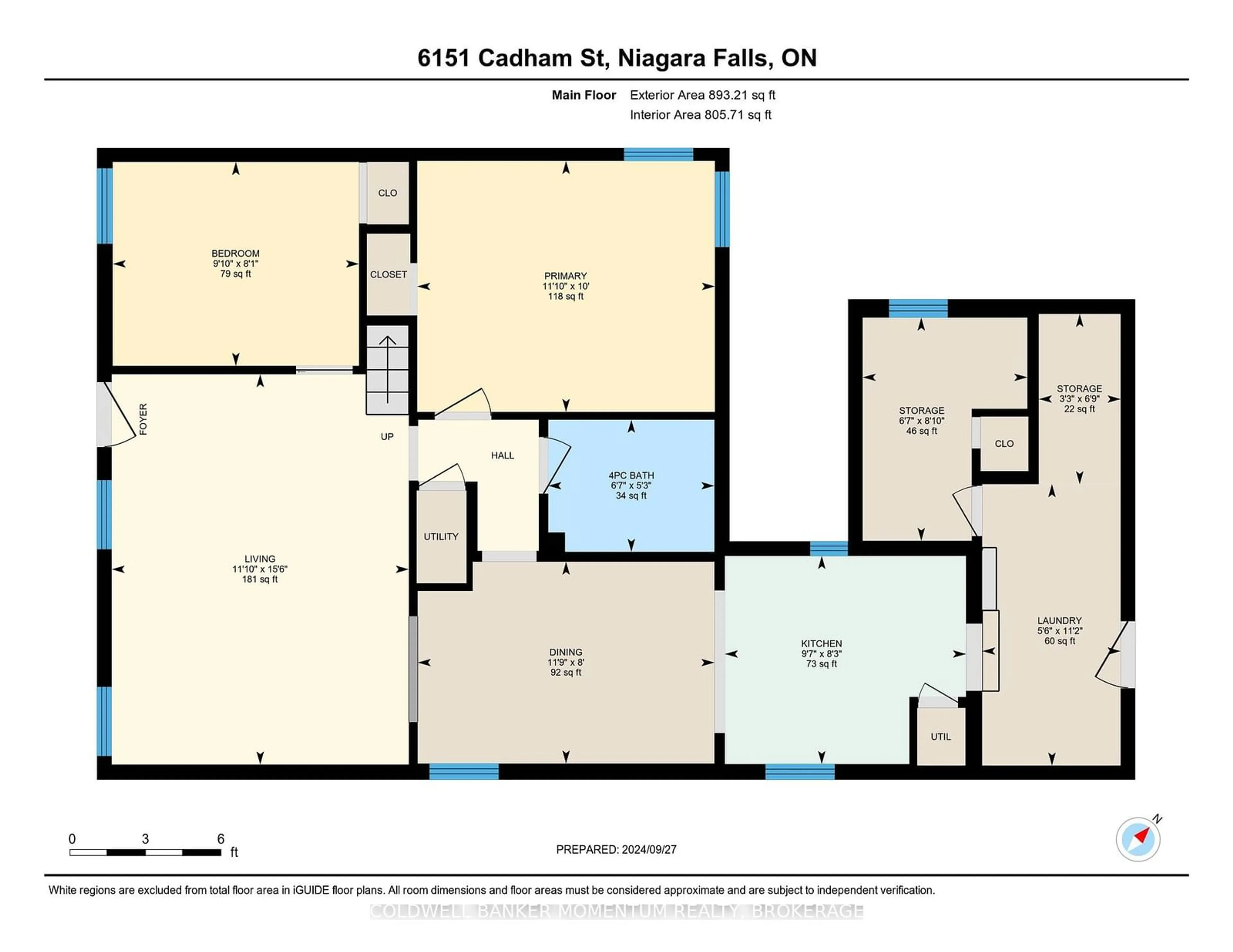 Floor plan for 6151 CADHAM St, Niagara Falls Ontario L2G 3A3