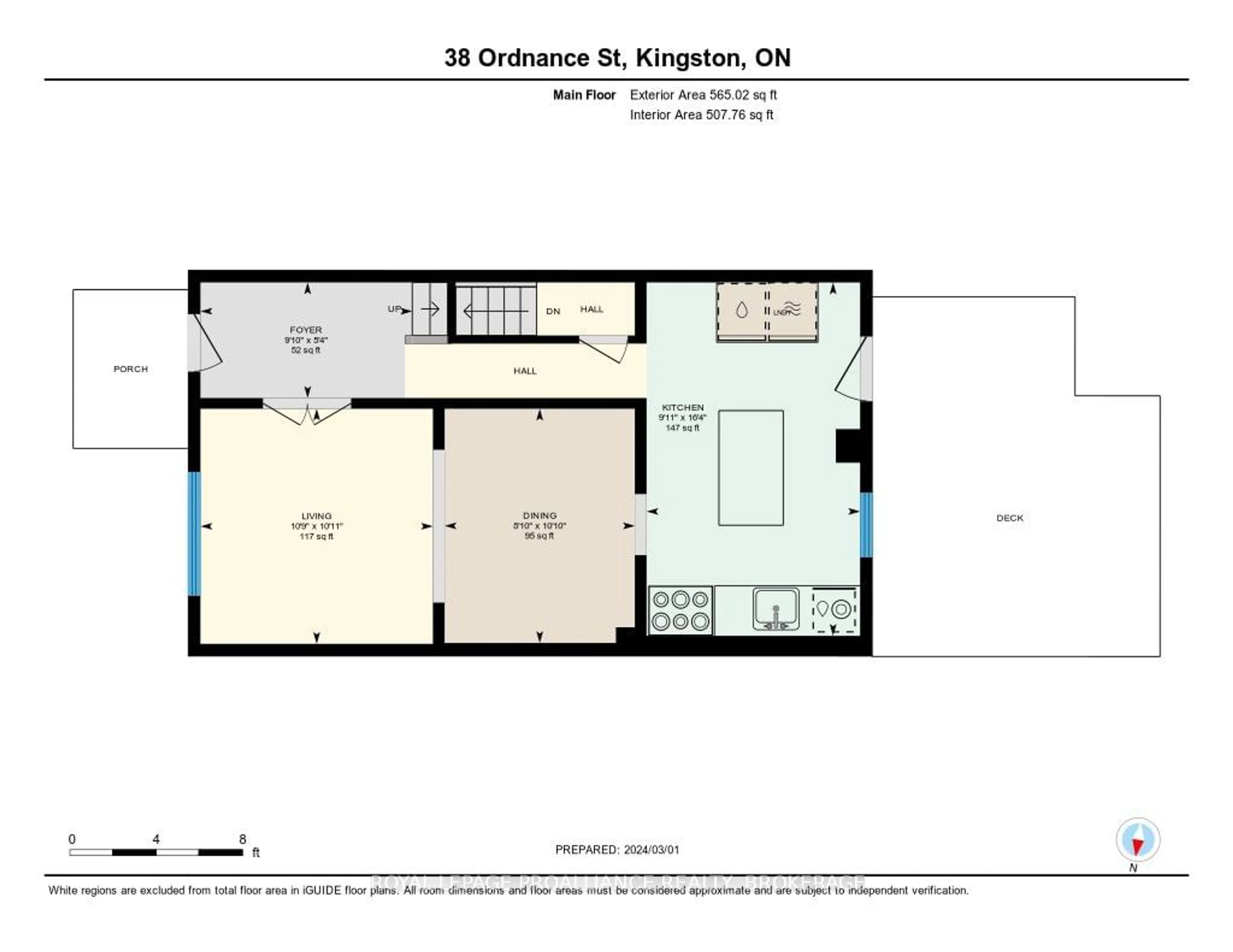 Floor plan for 38 Ordnance St, Kingston Ontario K7K 1G4