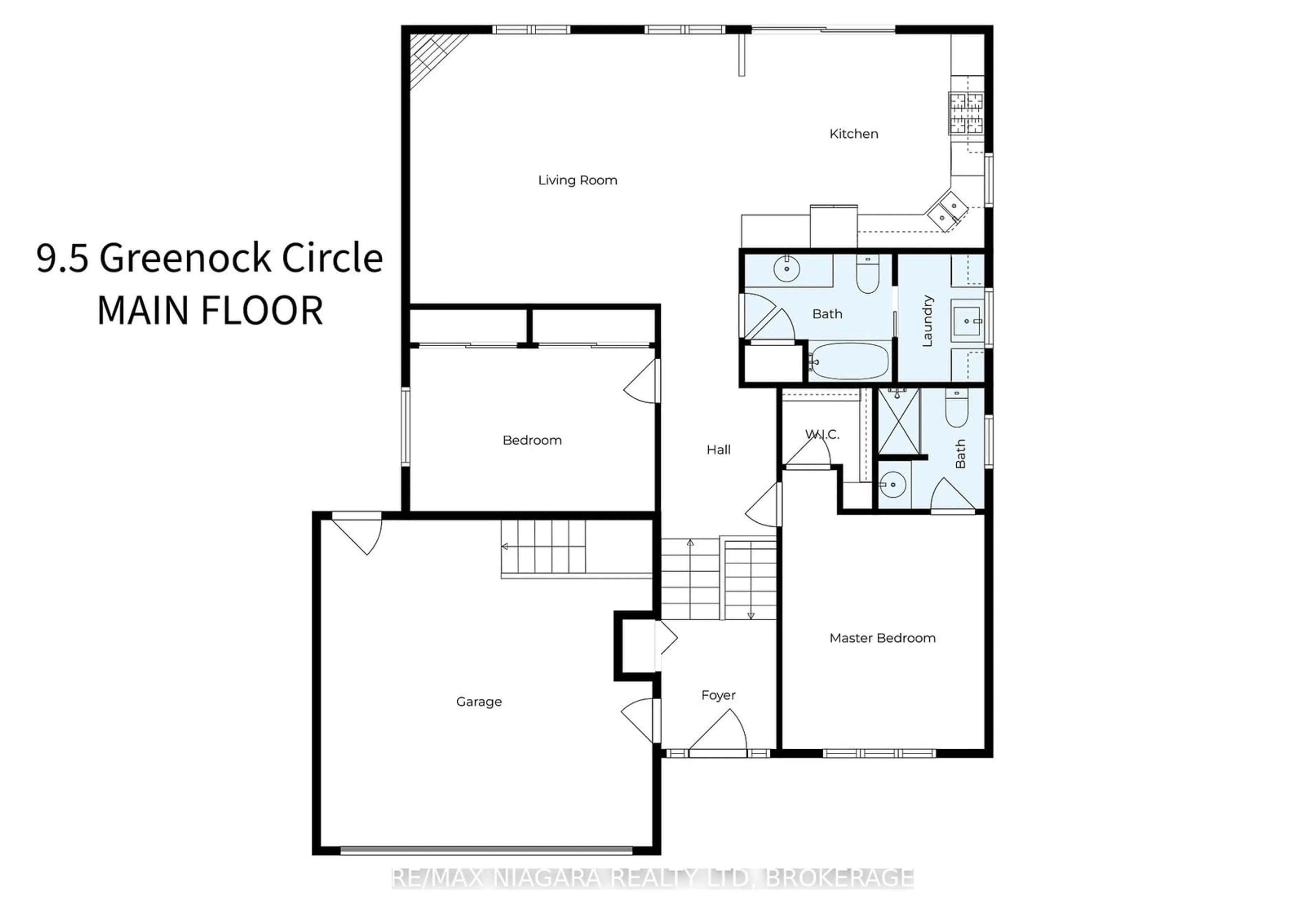 Floor plan for 9 1/2 Greenock Circ, St. Catharines Ontario L2S 1B3