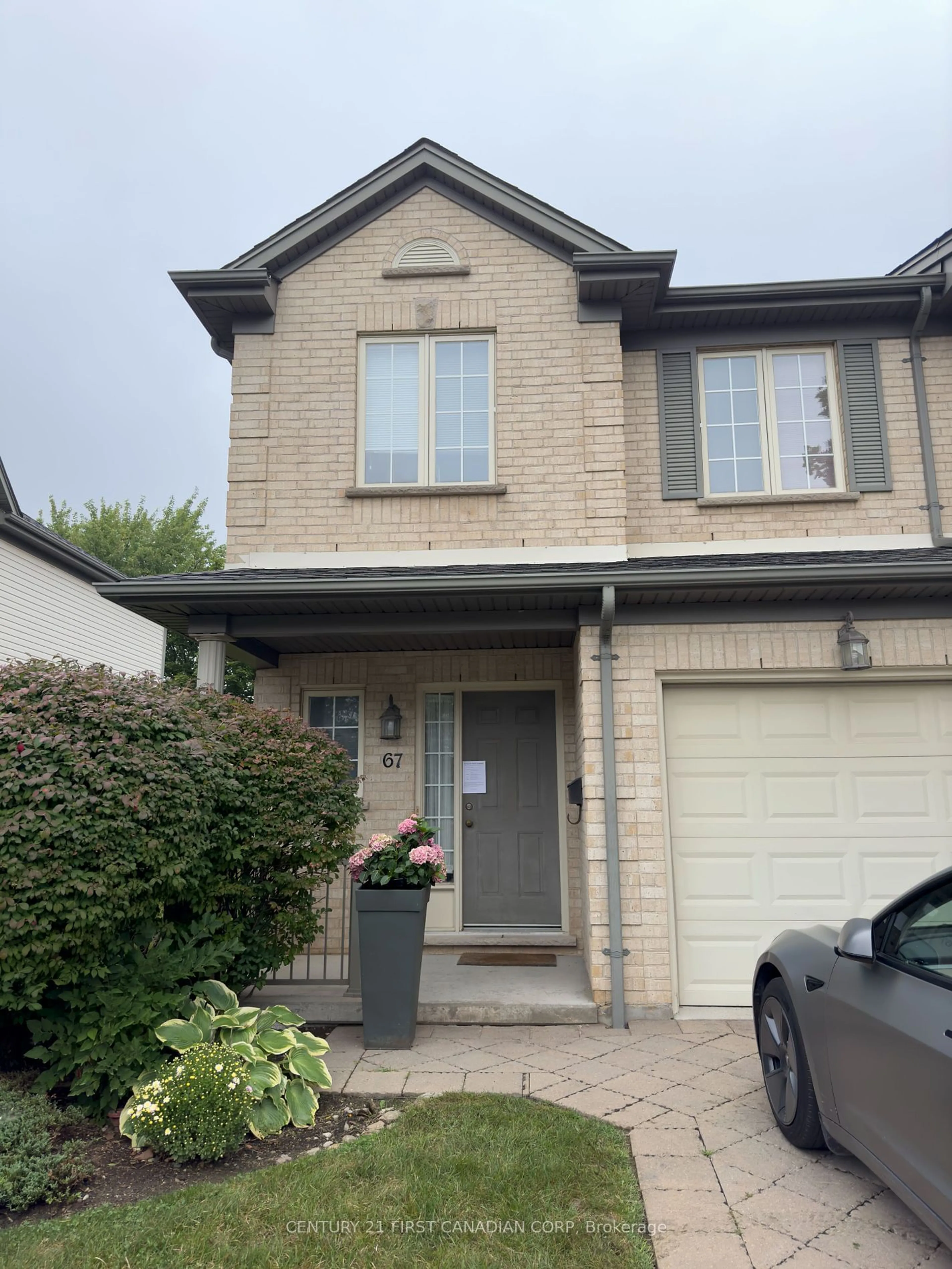 Home with brick exterior material, street for 505 Blue Jay Dr #67, London Ontario N5X 4K7