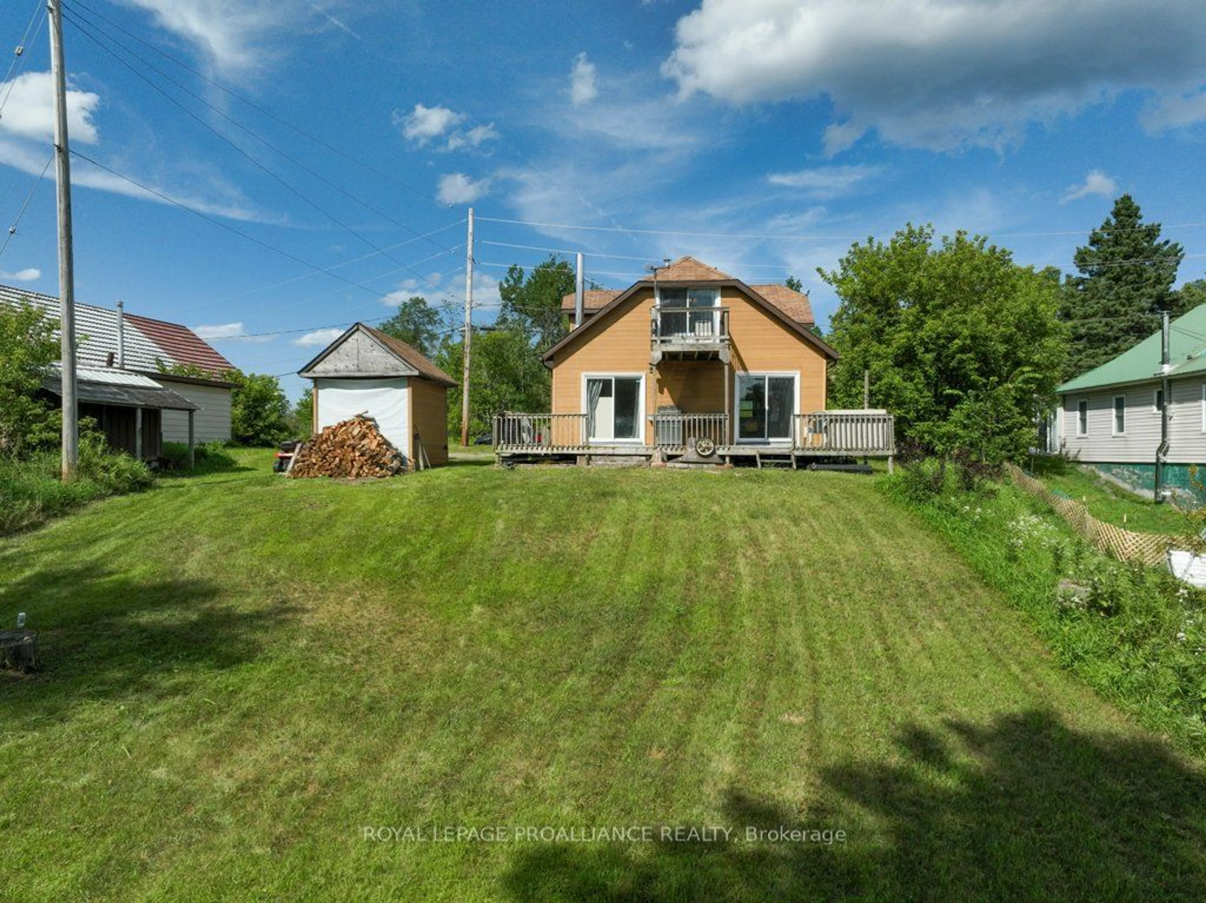 A pic from outside/outdoor area/front of a property/back of a property/a pic from drone, street for 7517 Road 509, North Frontenac Ontario K0H 2M0