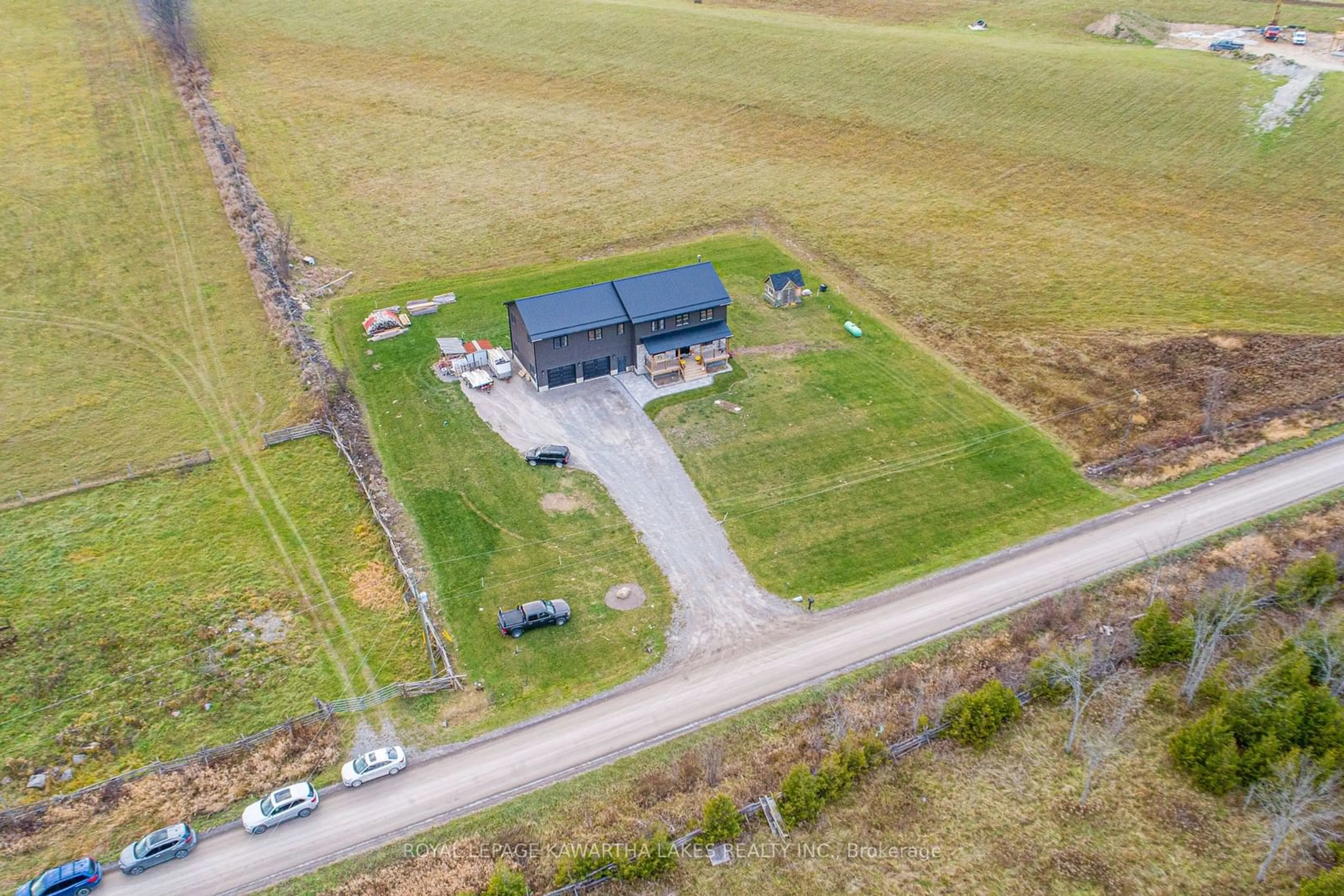 A pic from outside/outdoor area/front of a property/back of a property/a pic from drone, building for 344 Douro First Line, Douro-Dummer Ontario K0L 2B0