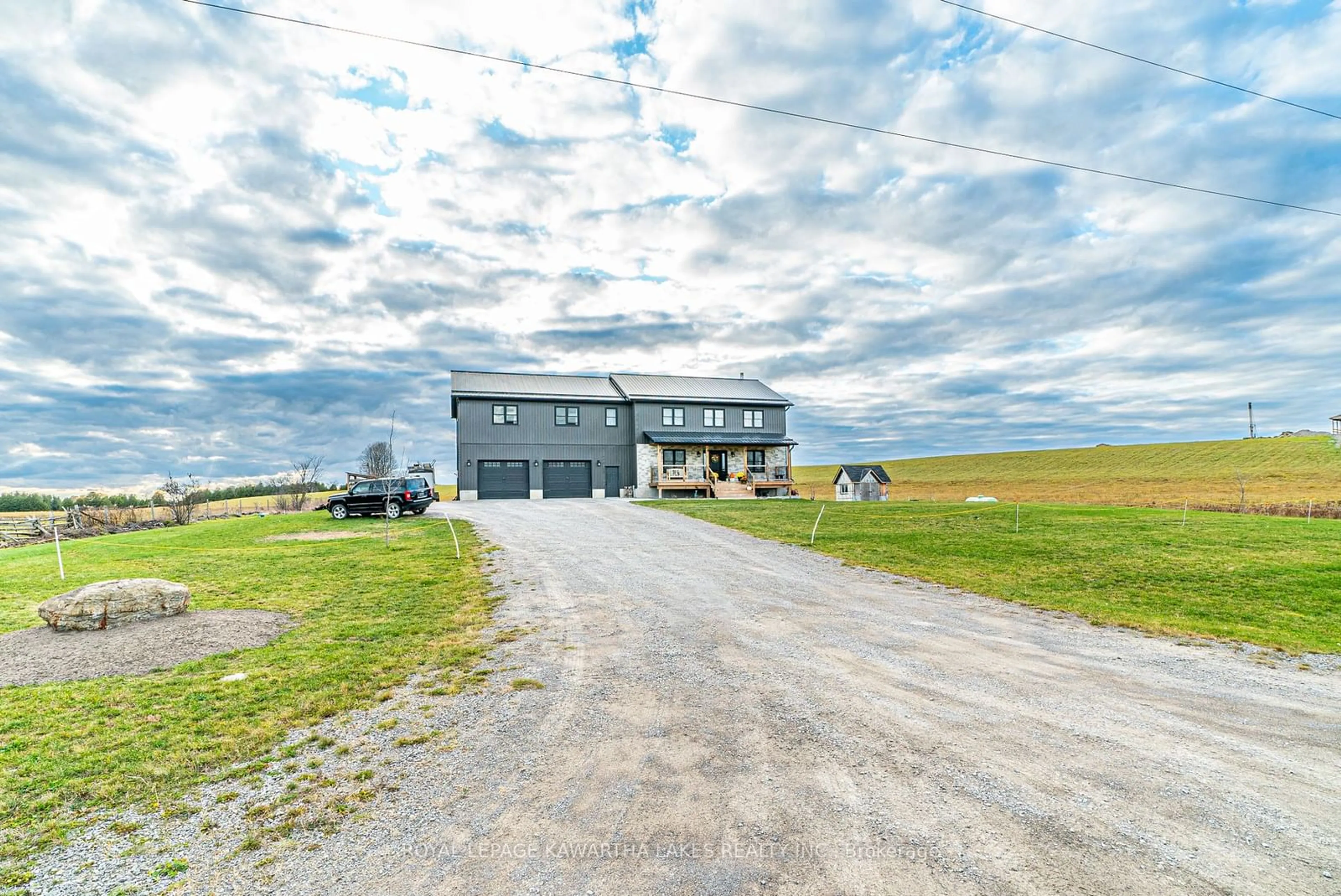 A pic from outside/outdoor area/front of a property/back of a property/a pic from drone, building for 344 Douro First Line, Douro-Dummer Ontario K0L 2B0