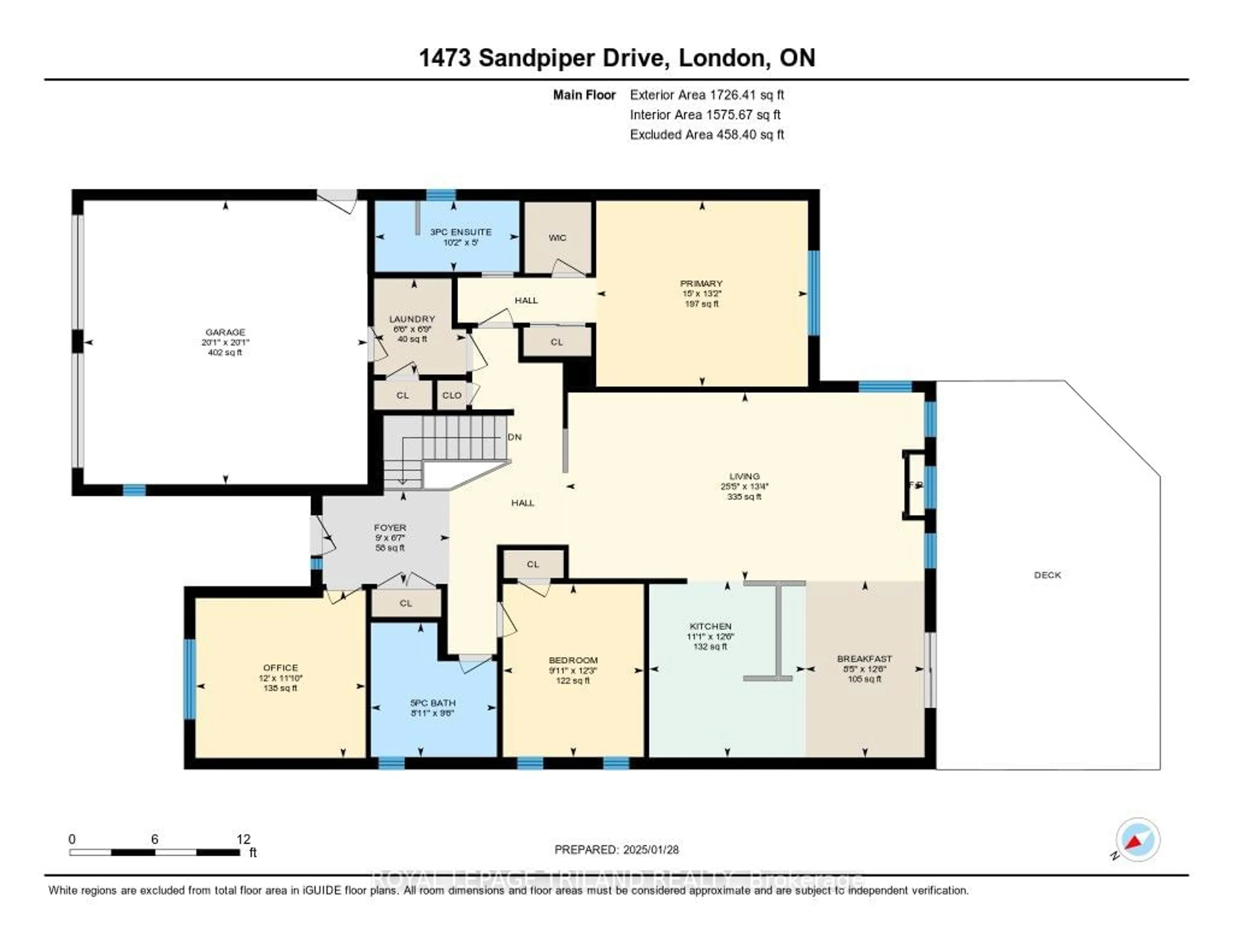 Floor plan for 1473 Sandpiper Dr, London Ontario N5X 0E6