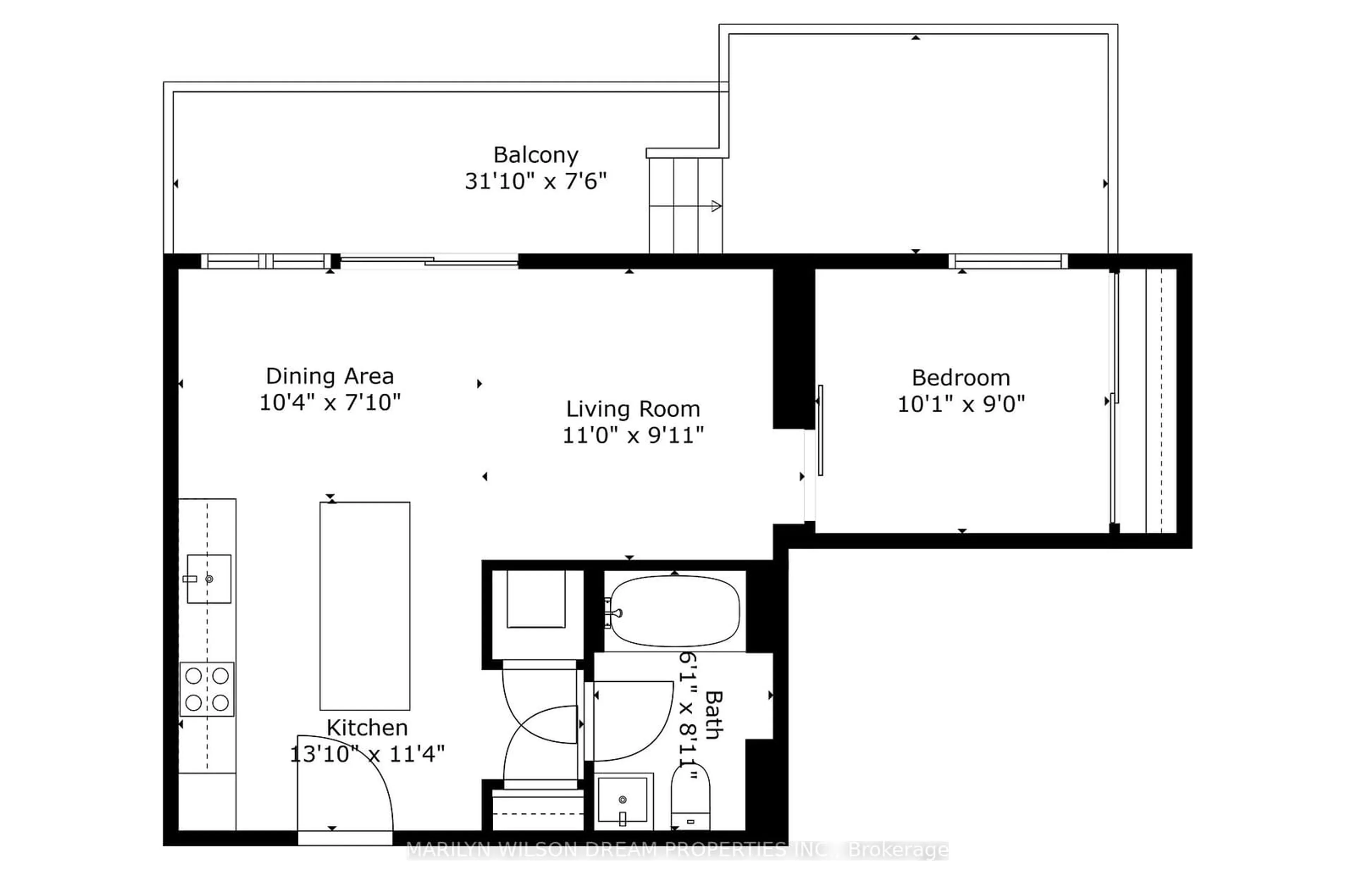 Floor plan for 428 Sparks St #307, Ottawa Centre Ontario K1R 0B3