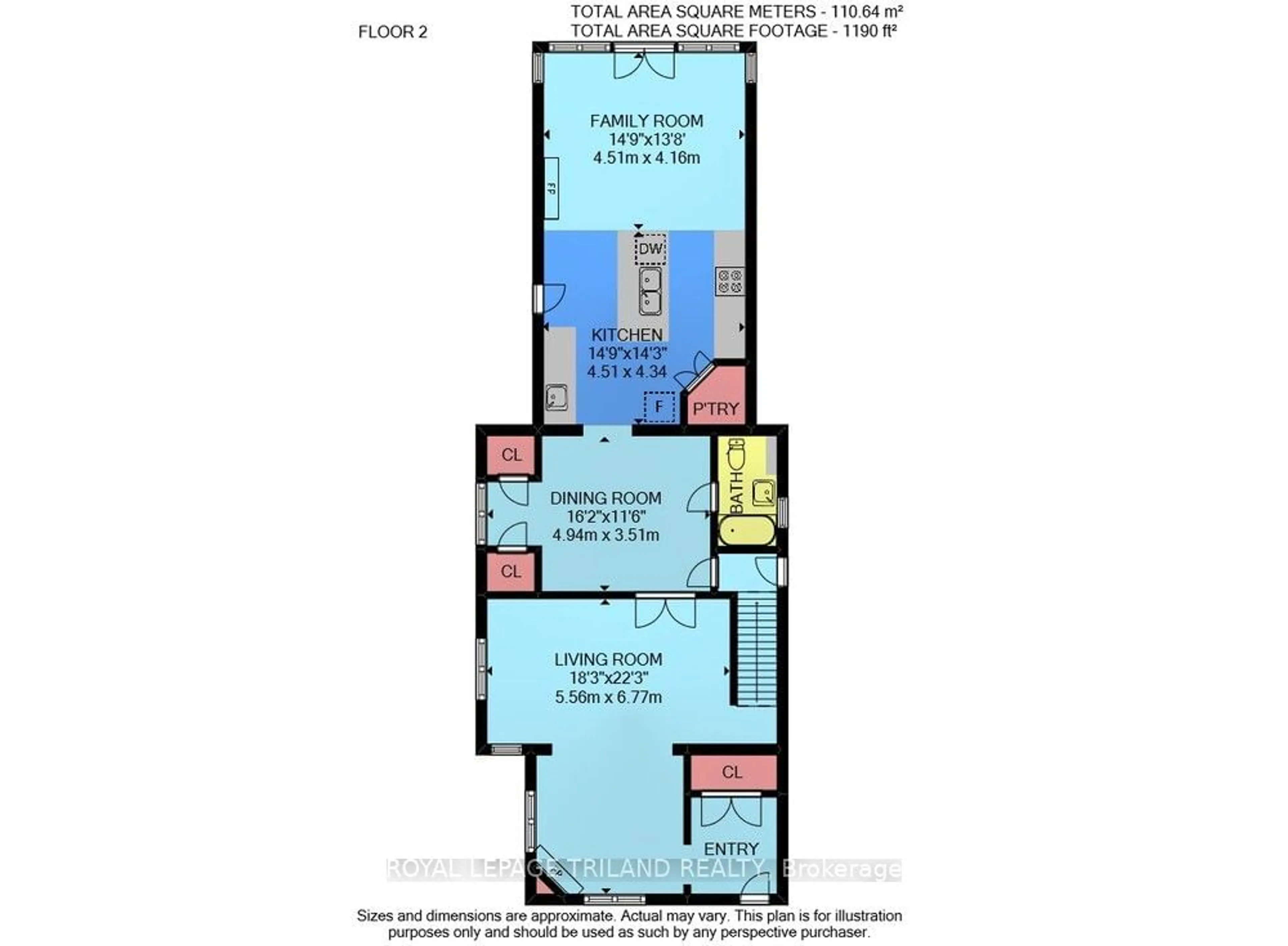 Floor plan for 855 Maitland St, London Ontario N5Y 2W7