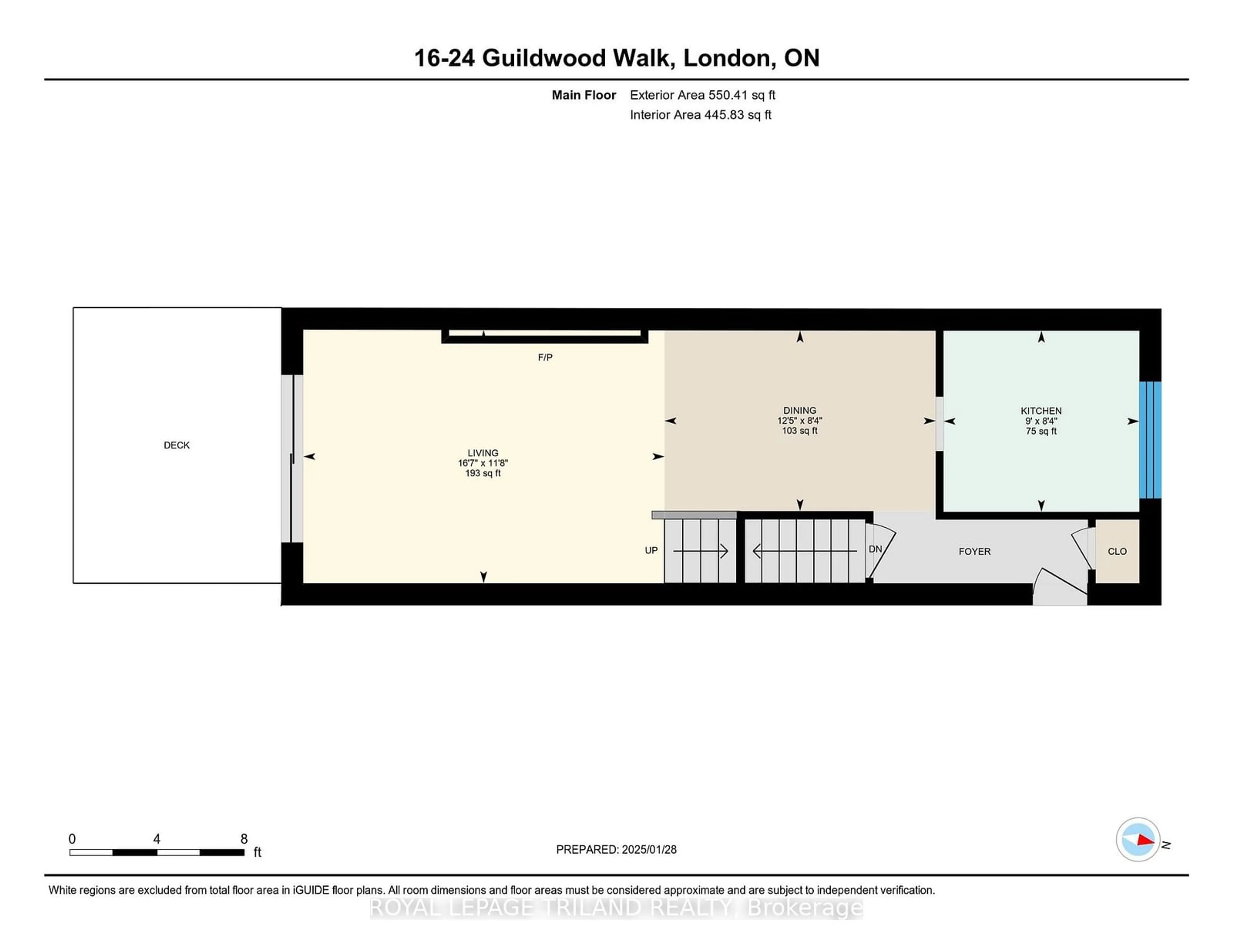 Floor plan for 16 Guildwood Walk, London Ontario N6H 3X2