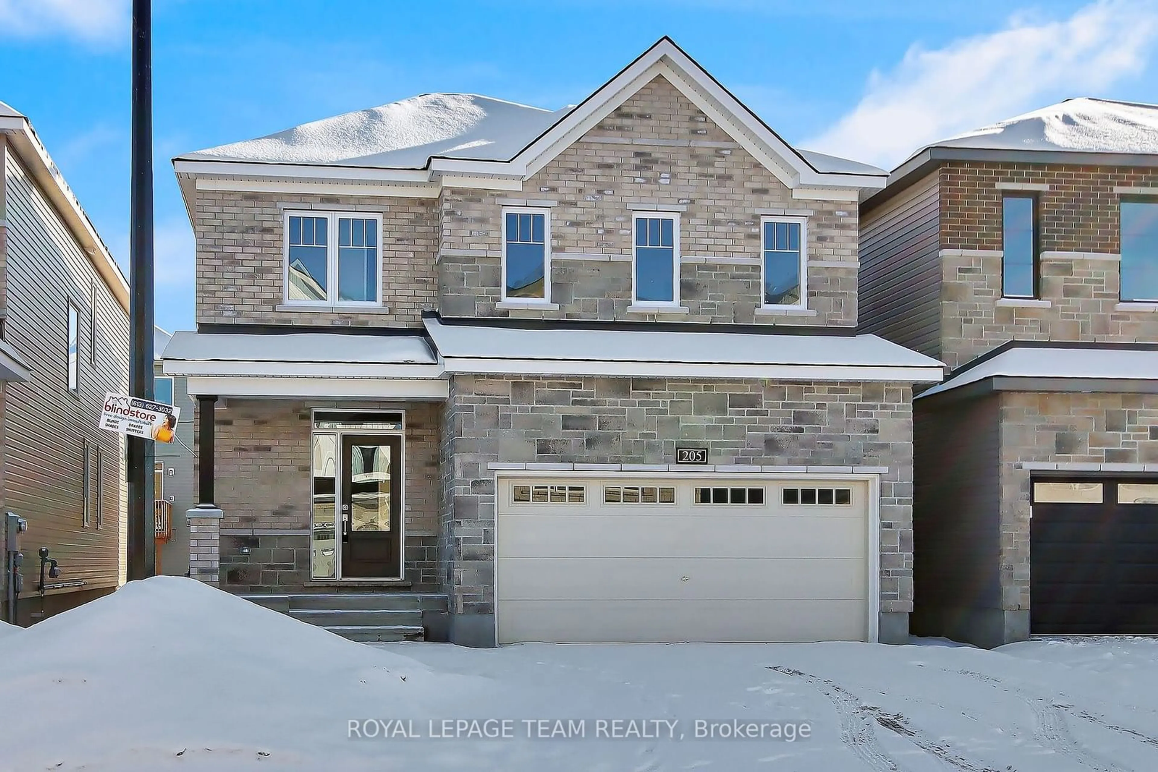 Home with brick exterior material, street for 205 Prosperity Walk, Kanata Ontario K2V 0V5