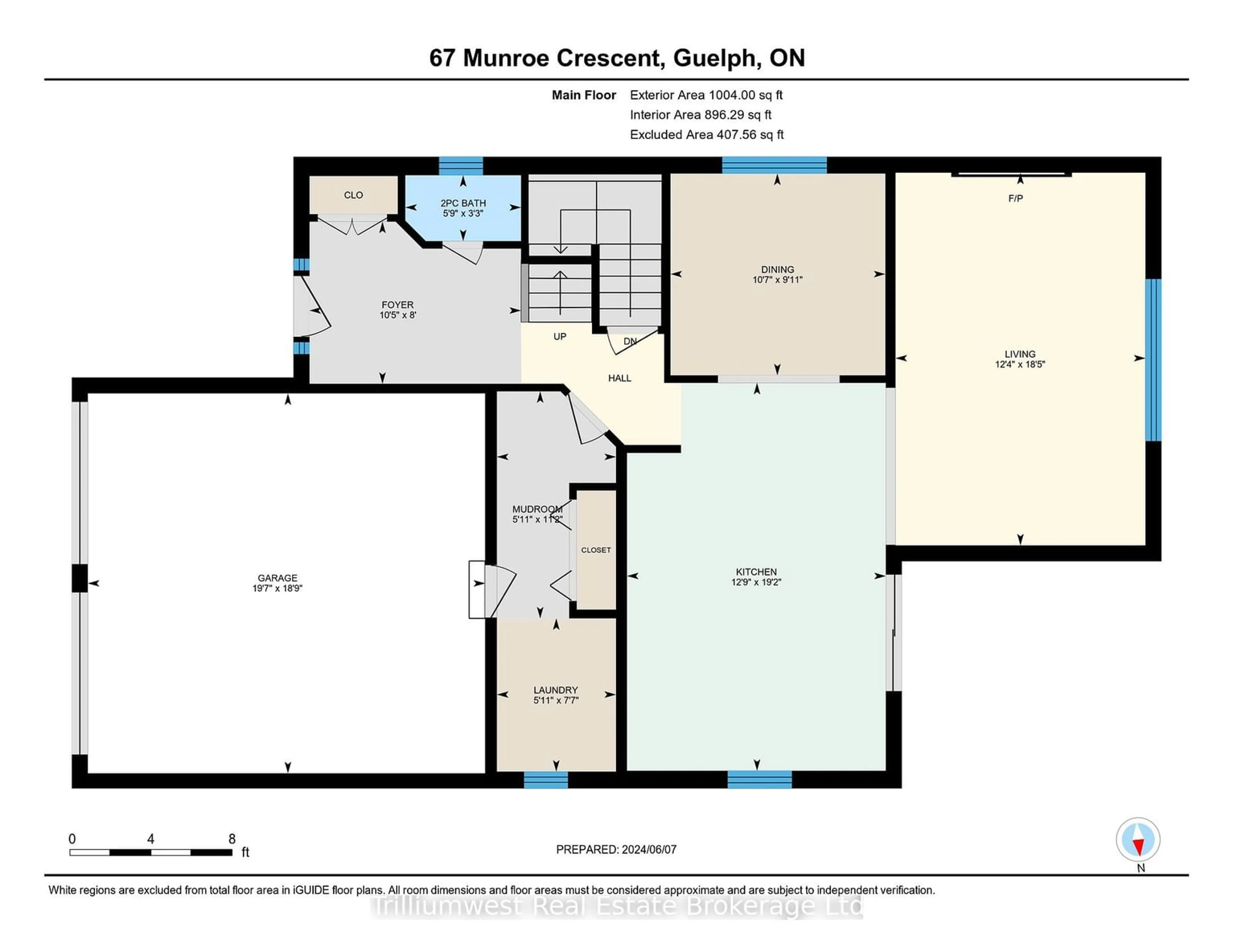 Floor plan for 67 MUNROE Cres, Guelph Ontario N1G 5E4