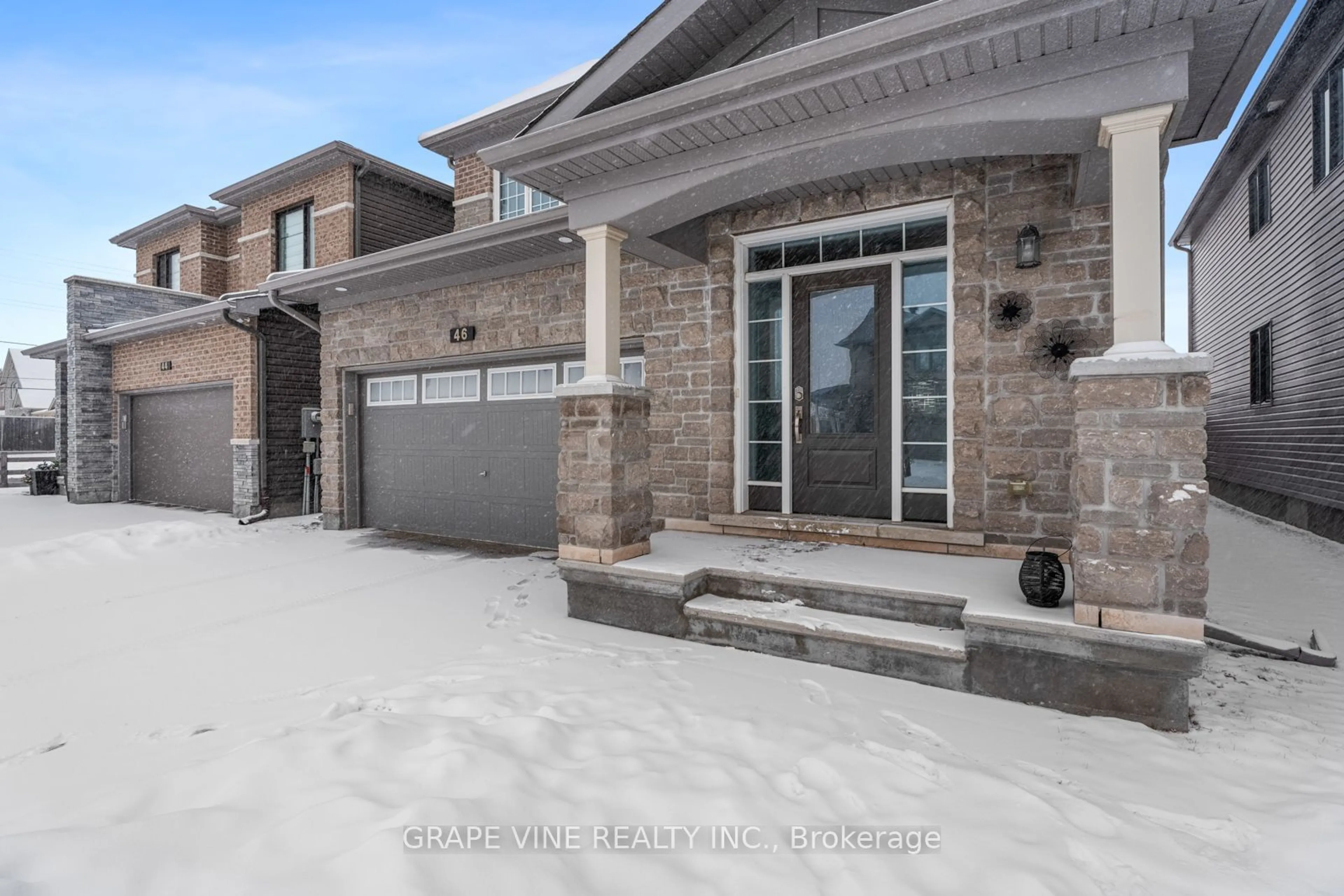 Home with brick exterior material, street for 46 Knockaderry Cres, Barrhaven Ontario K2J 6G8