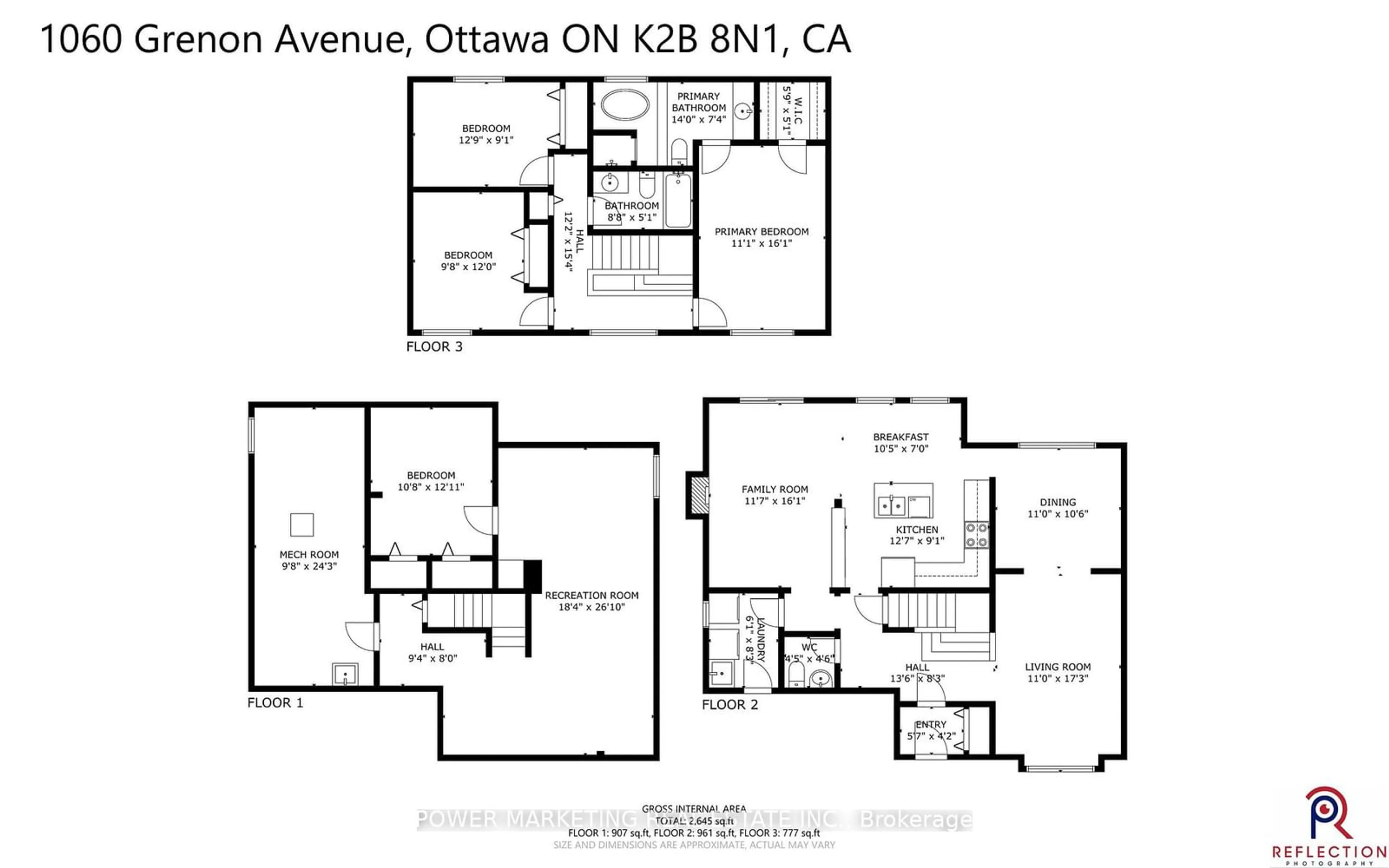 Floor plan for 1060 Grenon Ave, Britannia Heights - Queensway Terrace N and Area Ontario K2B 8N1