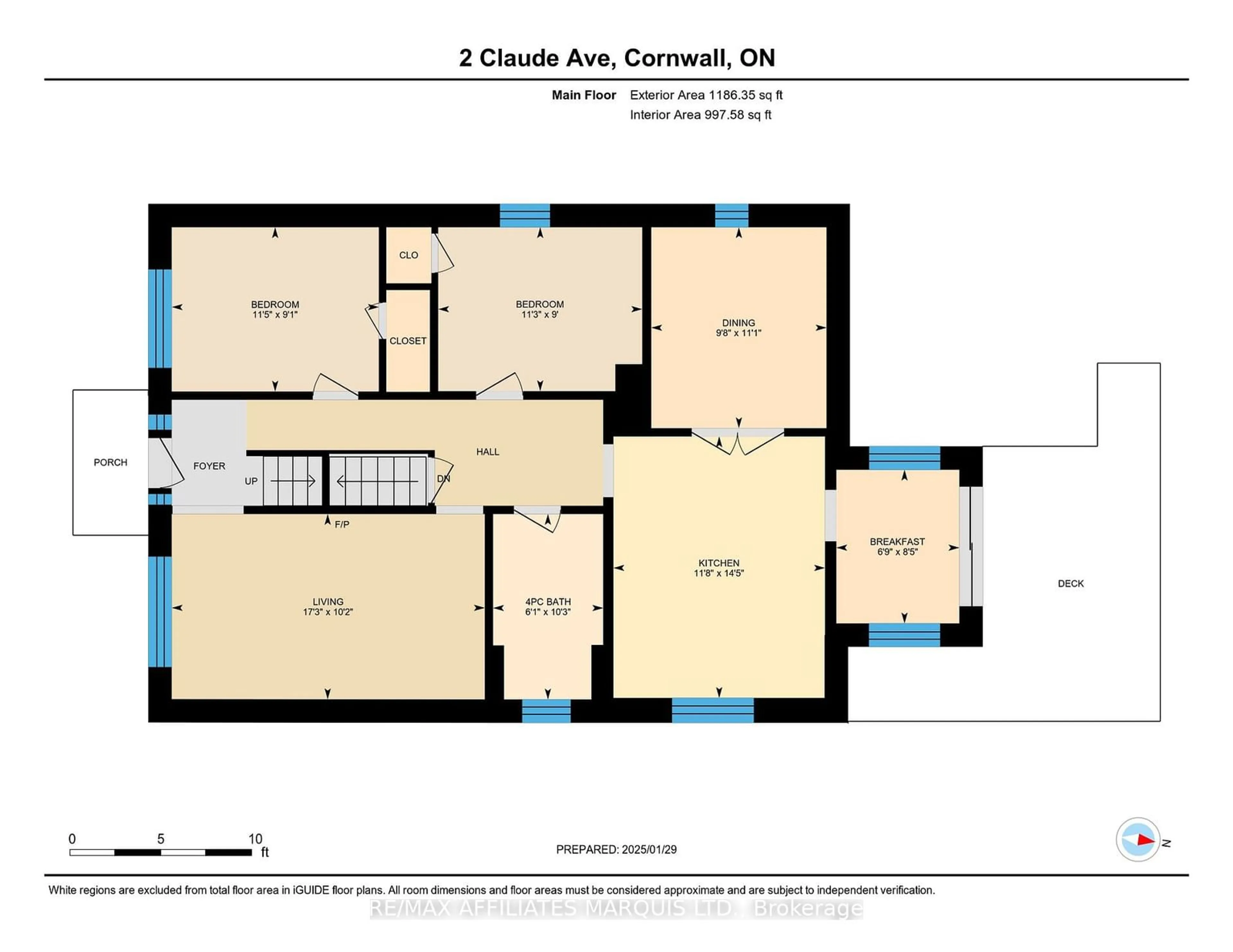 Floor plan for 2 Claude Ave, Cornwall Ontario K6H 2K8