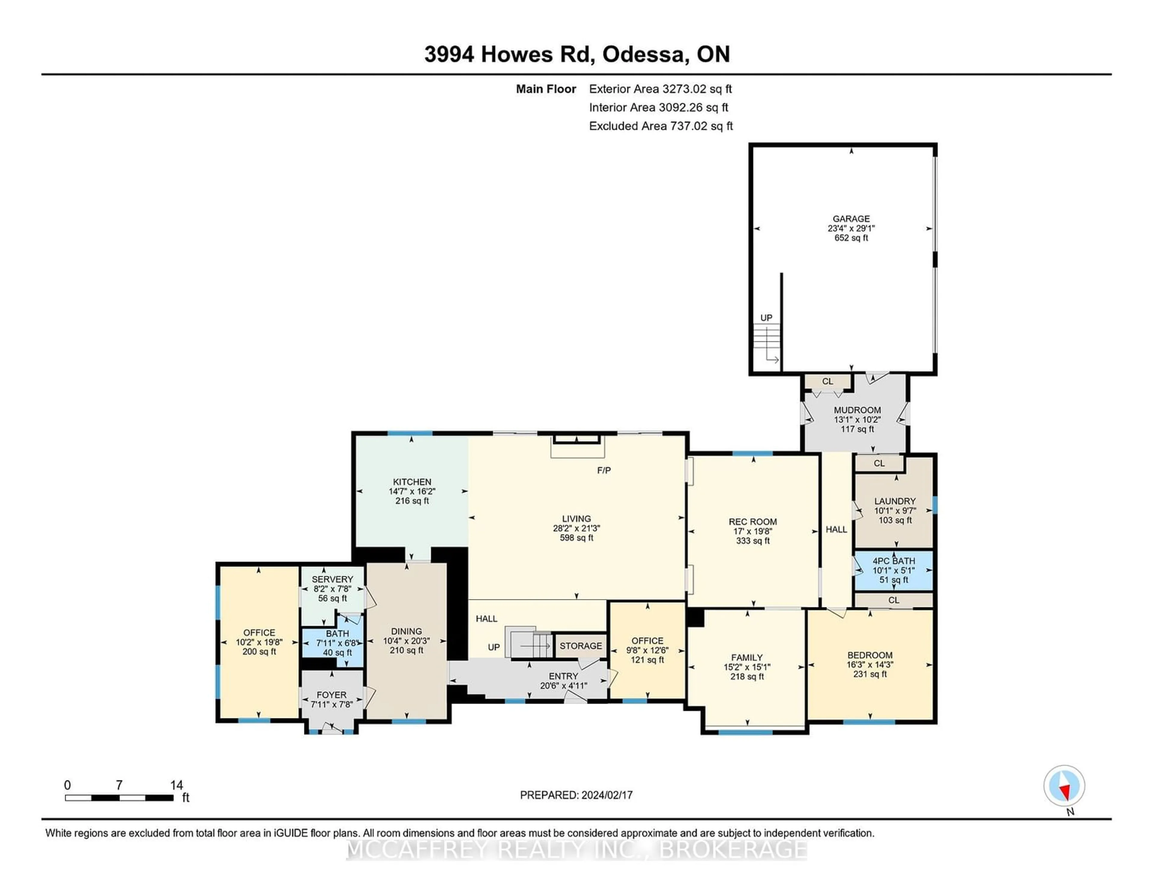 Floor plan for 3994 HOWES Rd, Kingston Ontario K0H 2H0