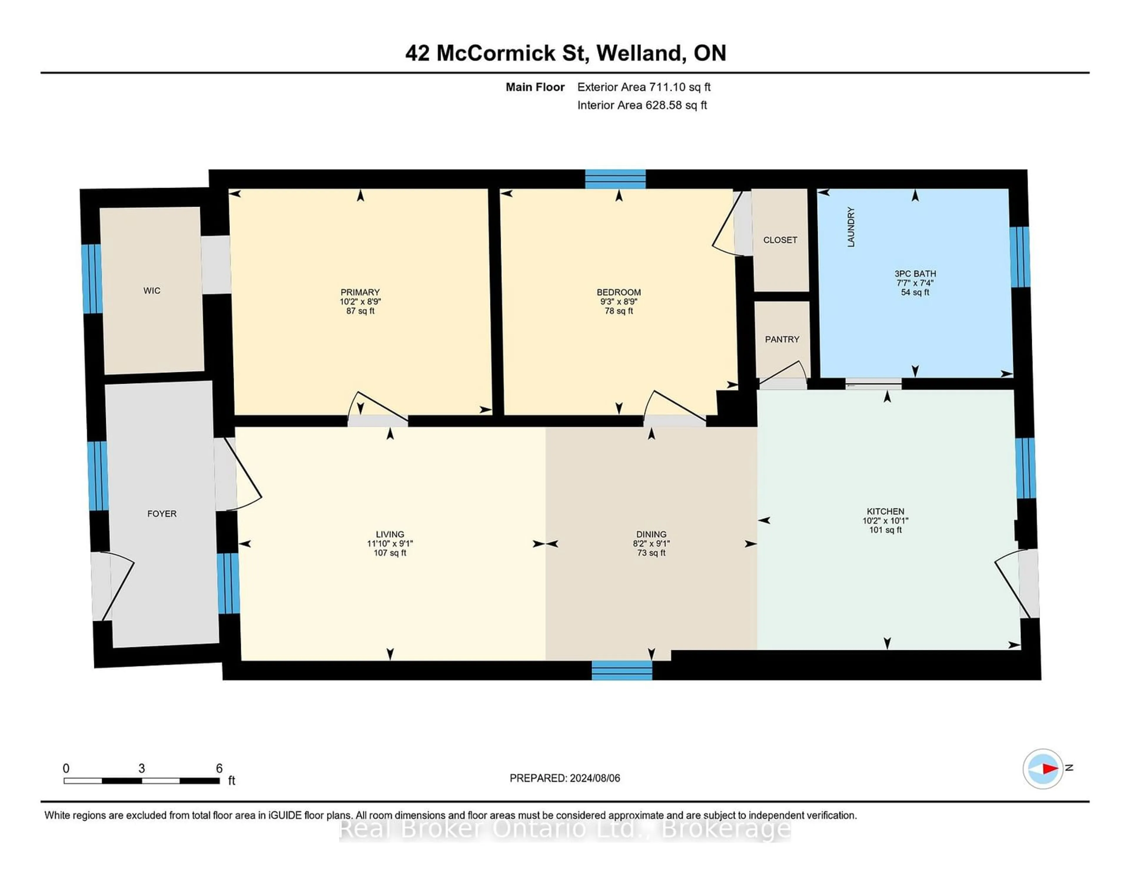 Floor plan for 42 McCormick St, Welland Ontario L3C 4L9