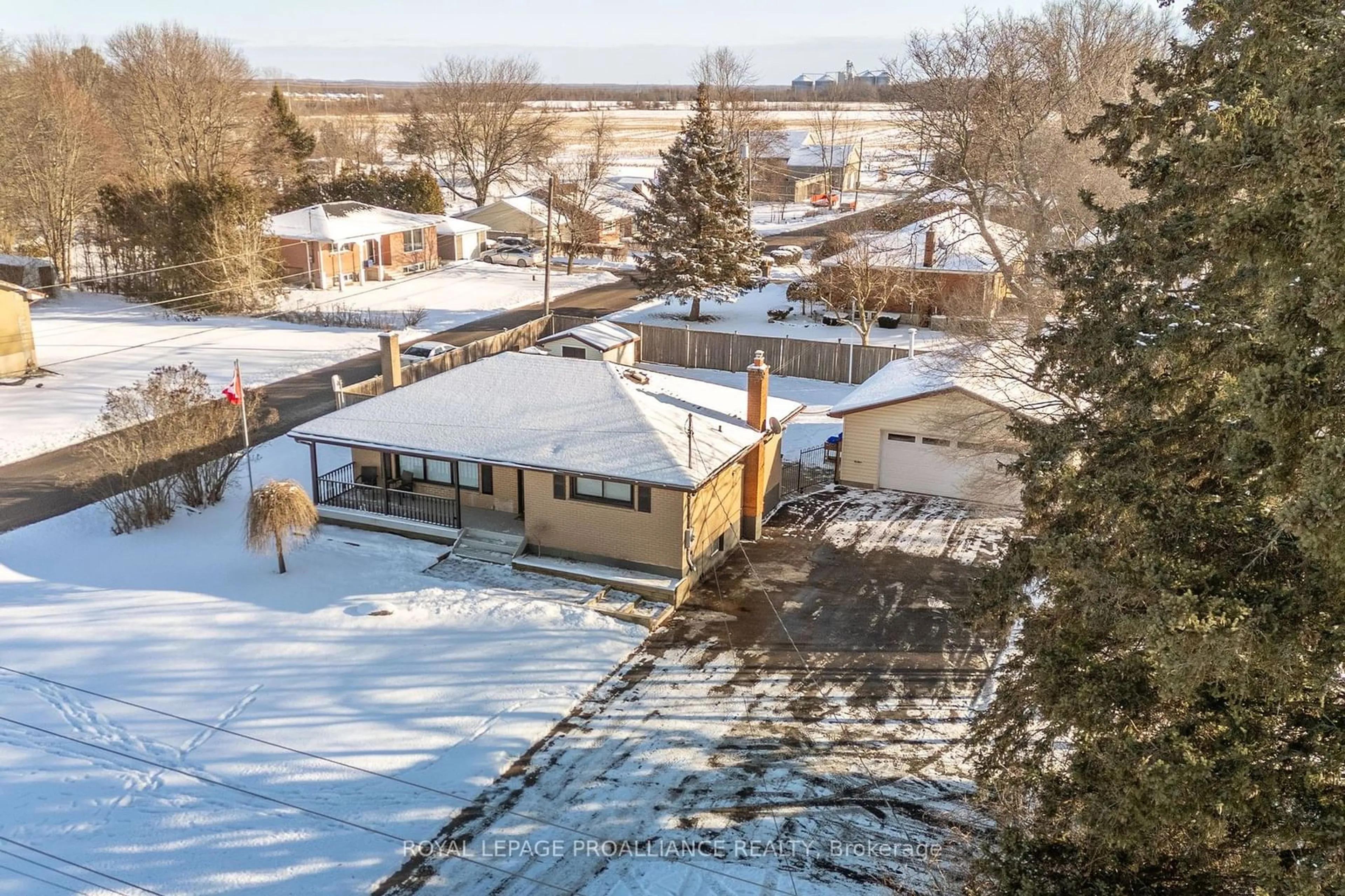 A pic from outside/outdoor area/front of a property/back of a property/a pic from drone, street for 17207 Highway 2, Quinte West Ontario K8V 5P7