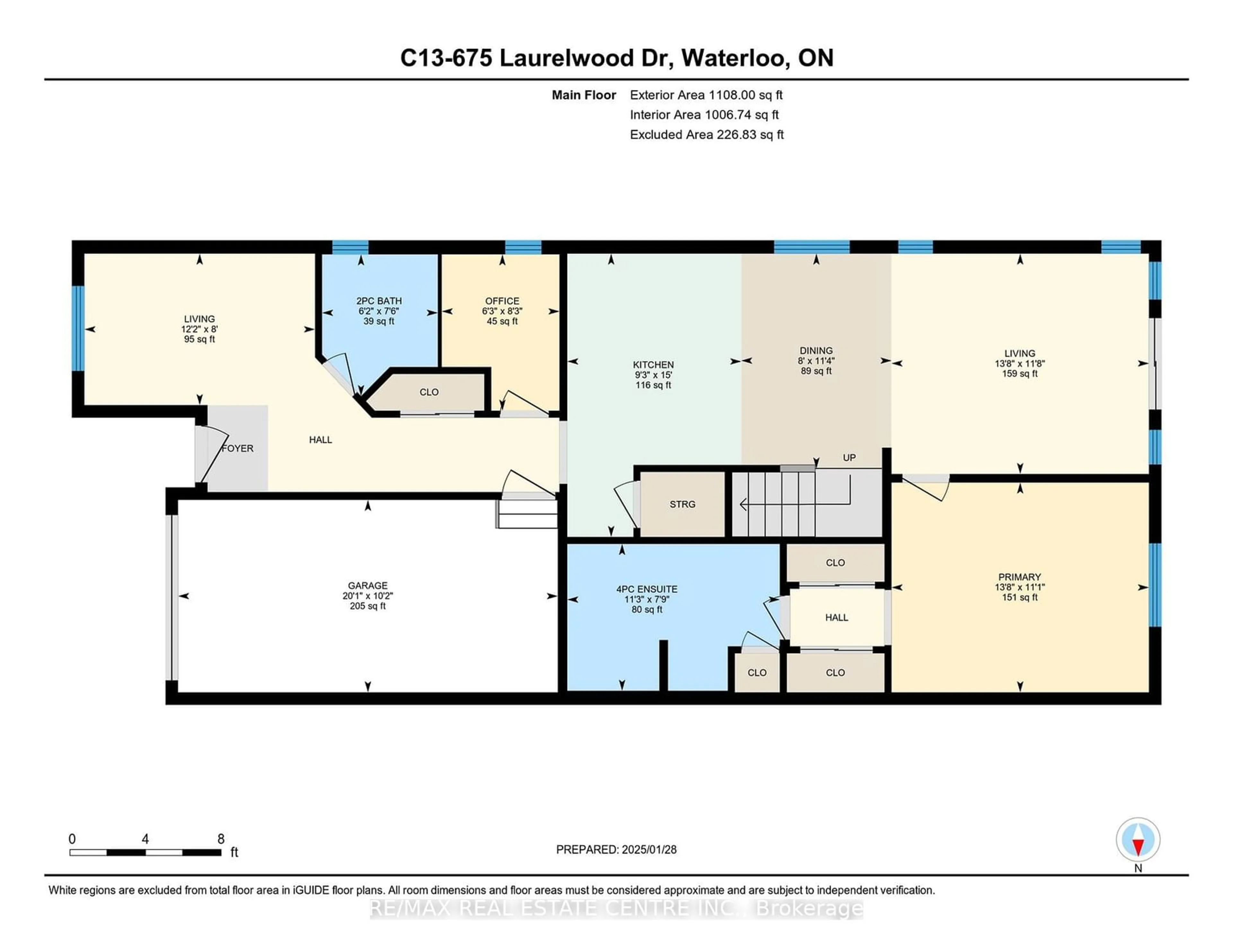 Floor plan for 795 Laurelwood Dr #C13, Waterloo Ontario N2V 0A3