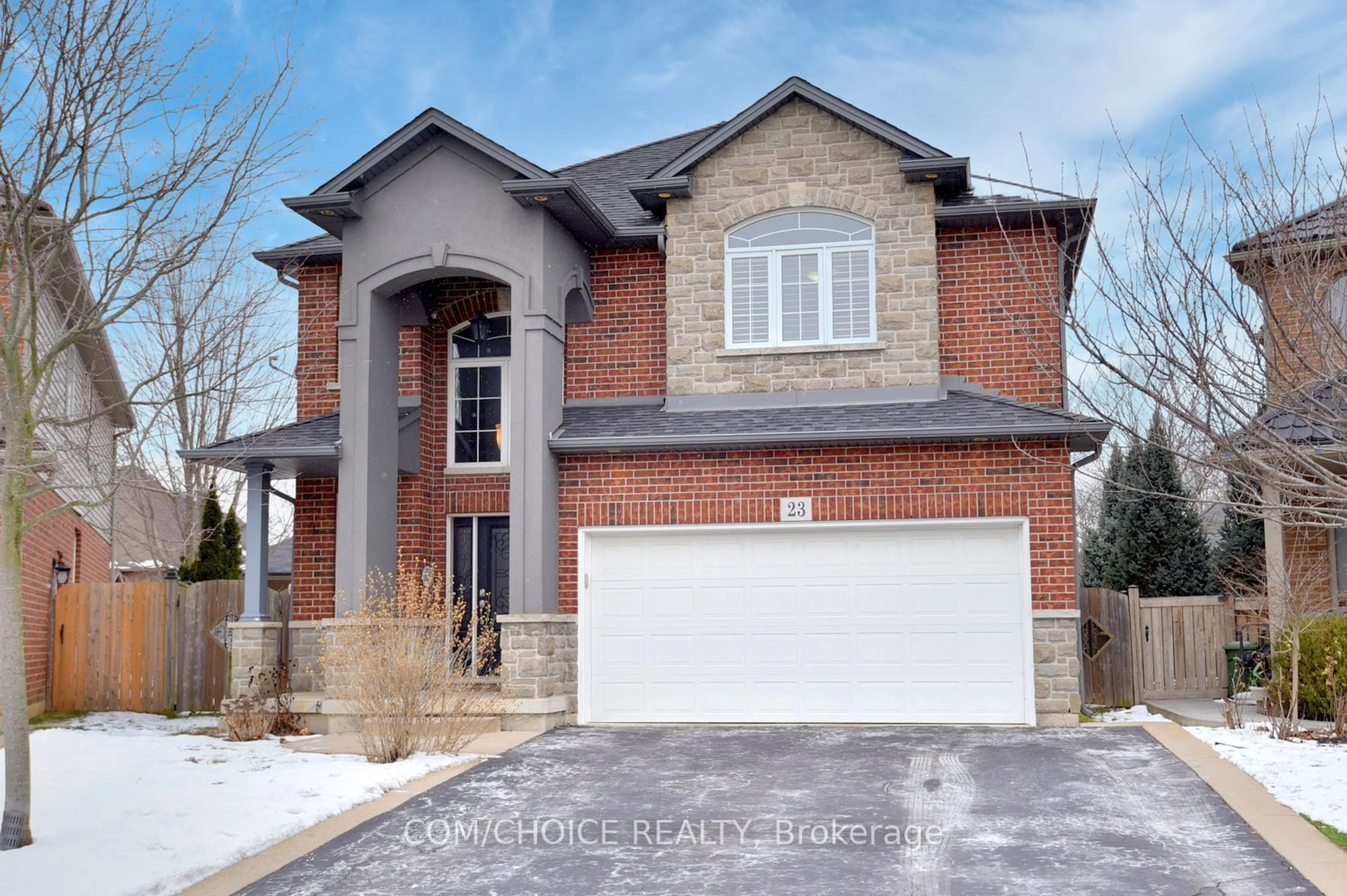 Home with brick exterior material, street for 23 Felicia Crt, Hamilton Ontario L9B 0B6