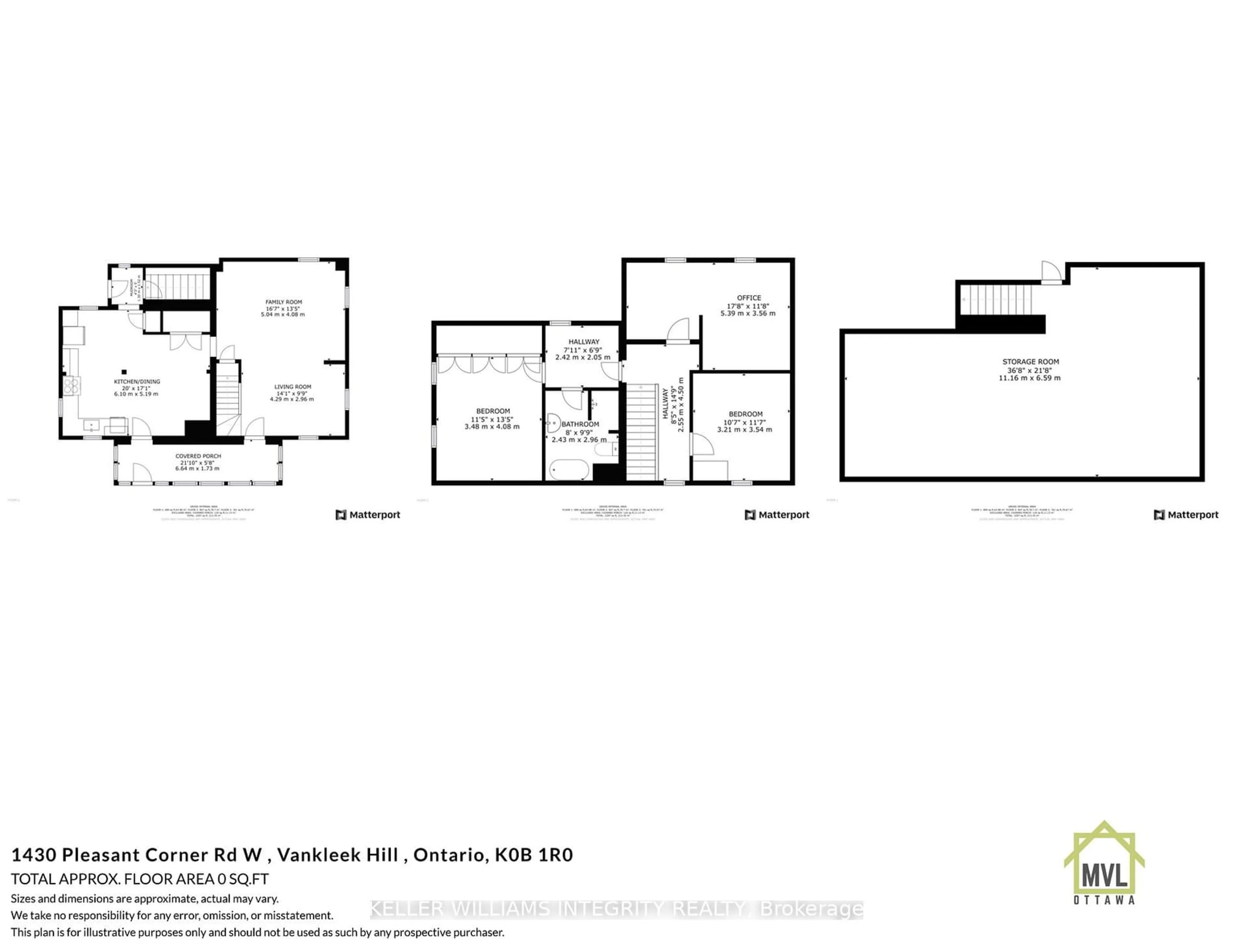 Floor plan for 1430 Pleasant Corner Rd, Champlain Ontario K0B 1R0