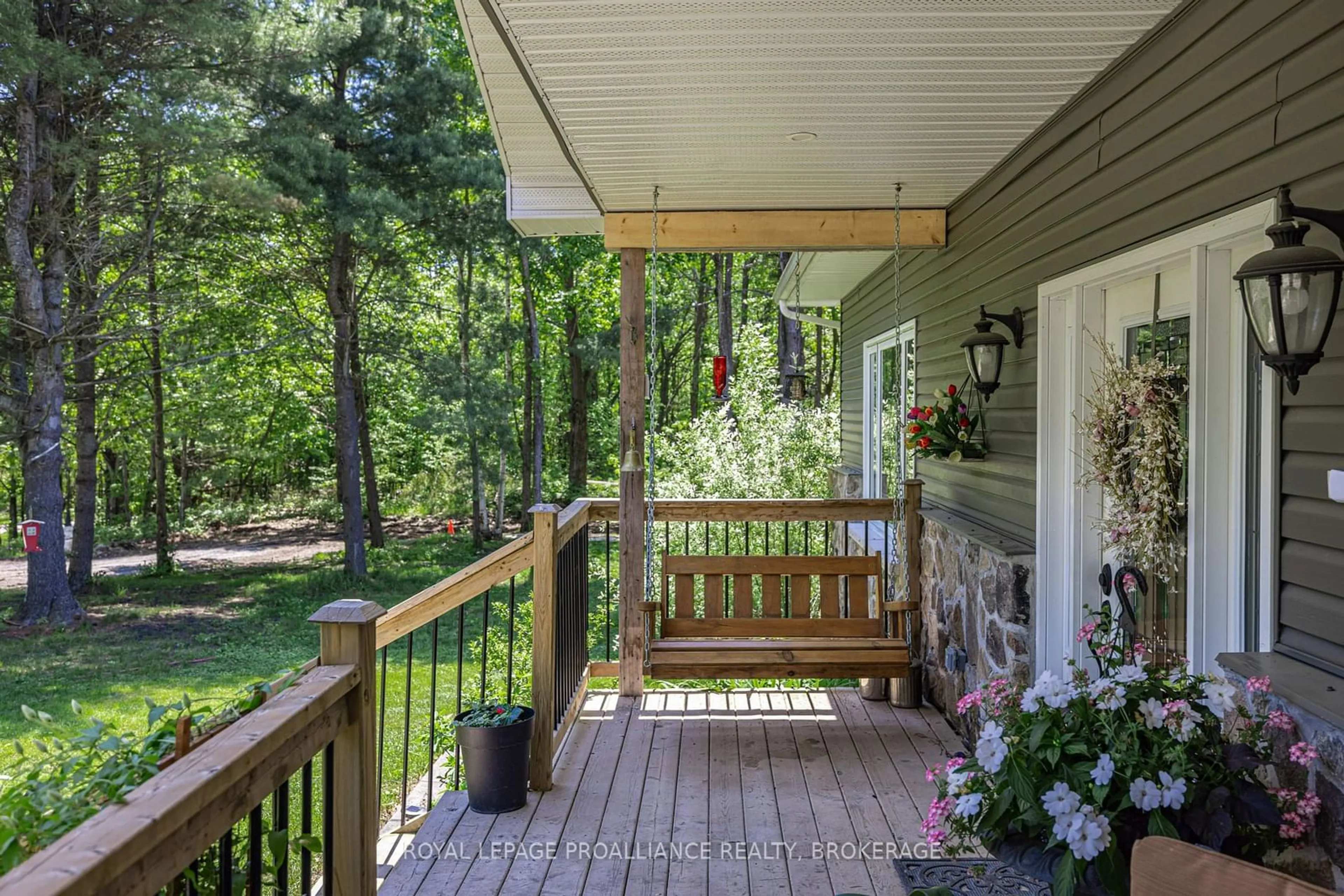 Patio, forest/trees view for 1146 Devil Lake Rd, South Frontenac Ontario K0G 1X0