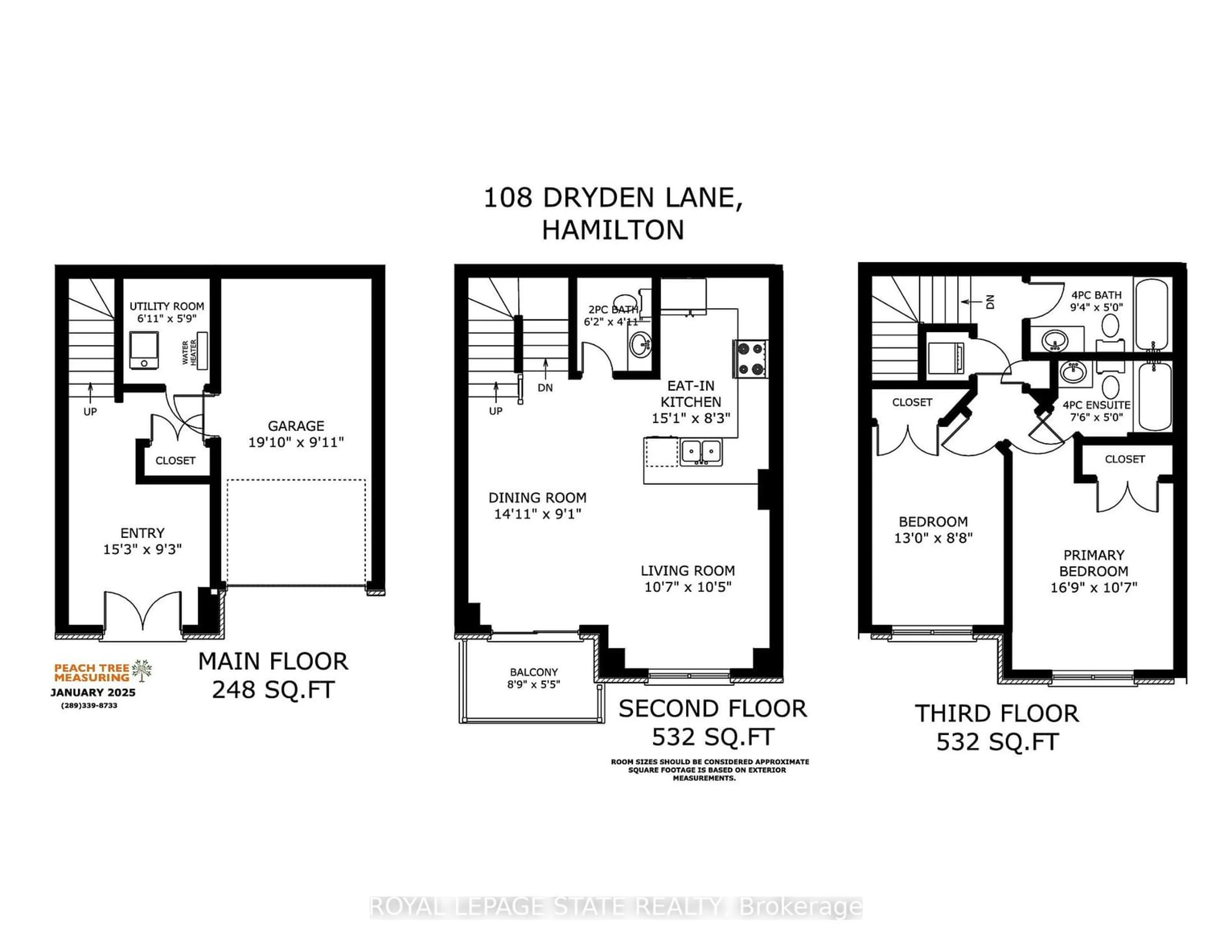 Floor plan for 108 Dryden Lane, Hamilton Ontario L8H 0B6