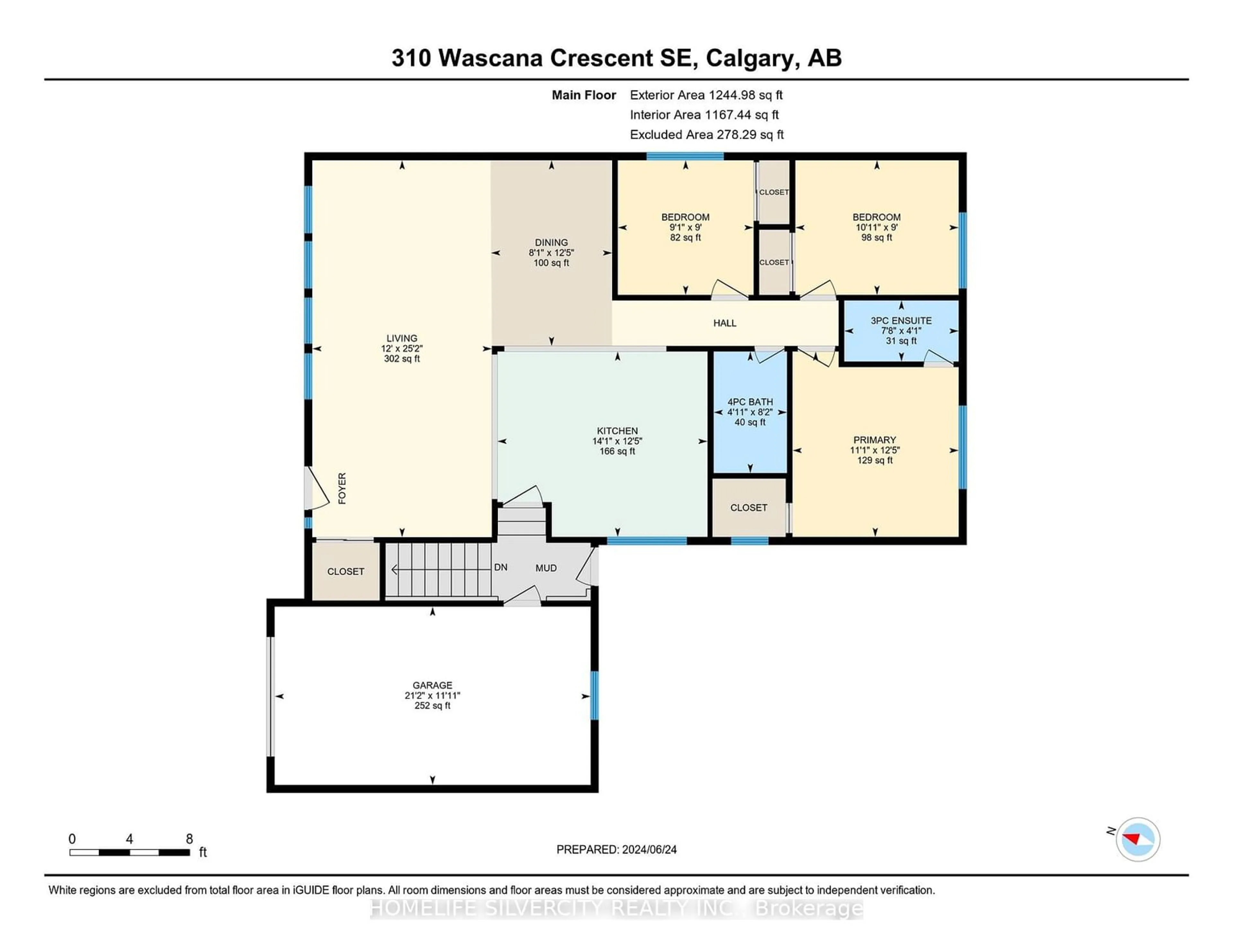 Floor plan for 310 Wascana Cres #SE, Out of Area Alberta T2J 1H5